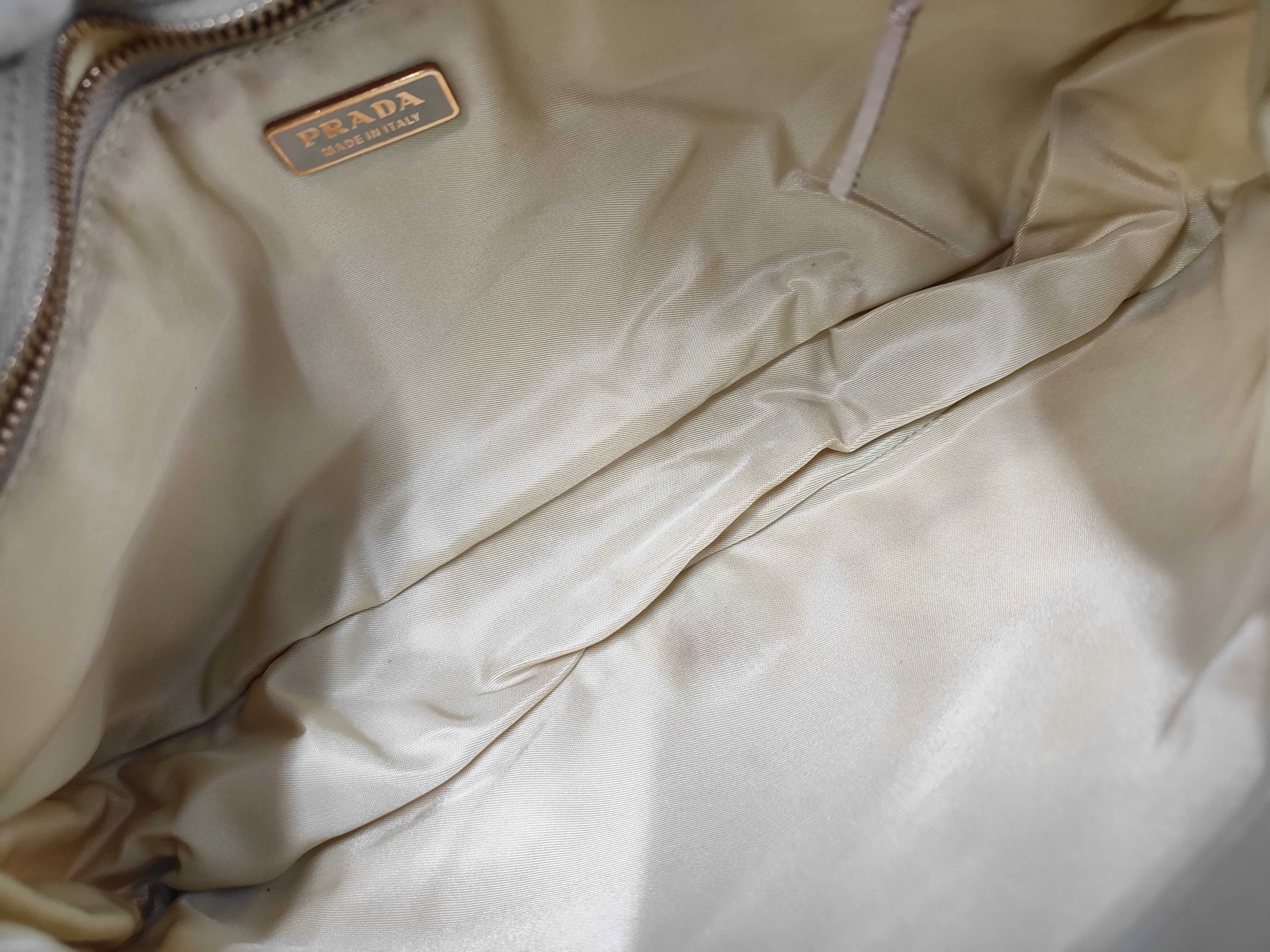 Nylon One-Shoulder Bag, Beige — view 8