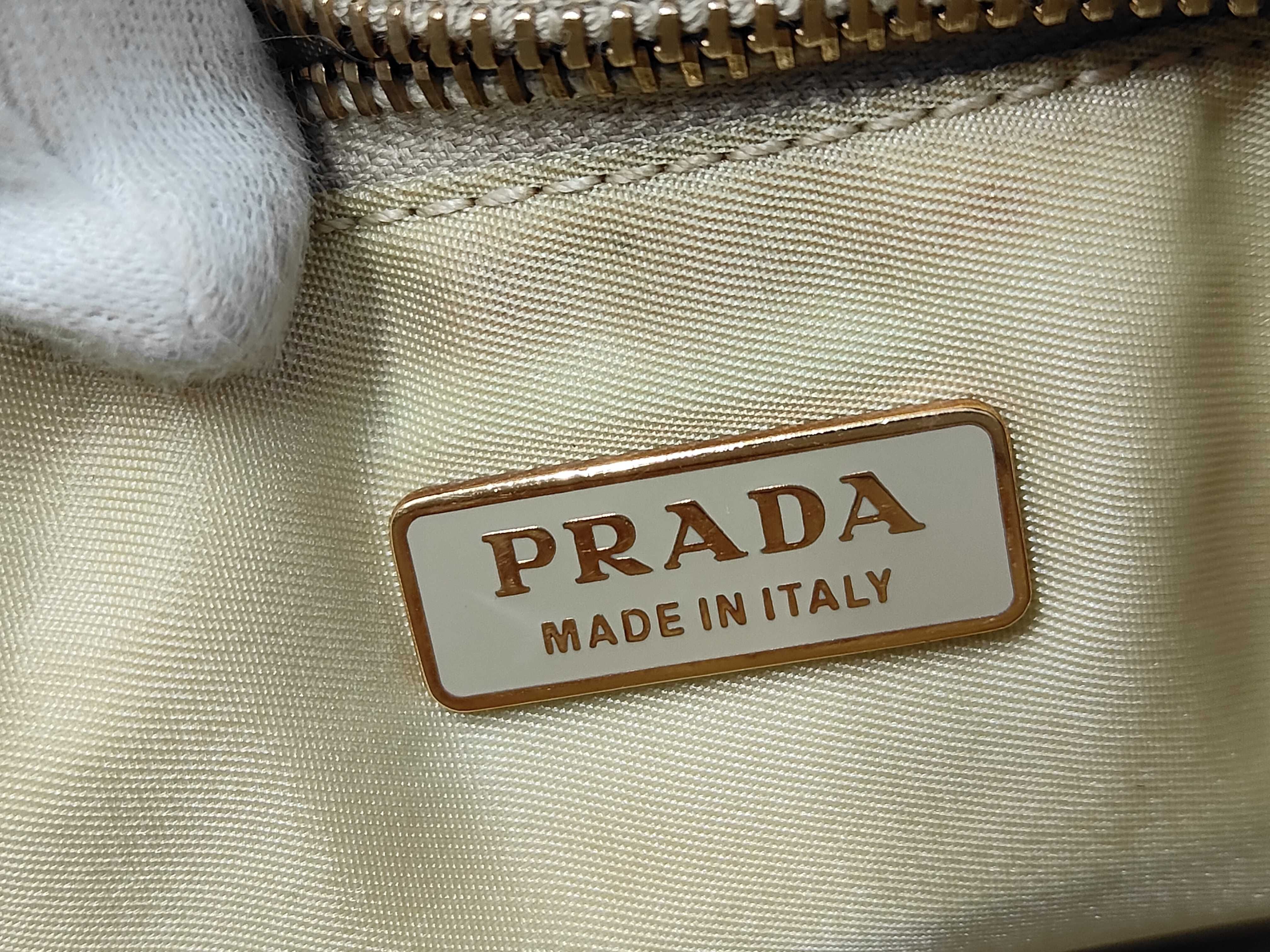 Nylon One-Shoulder Bag, Beige — view 9
