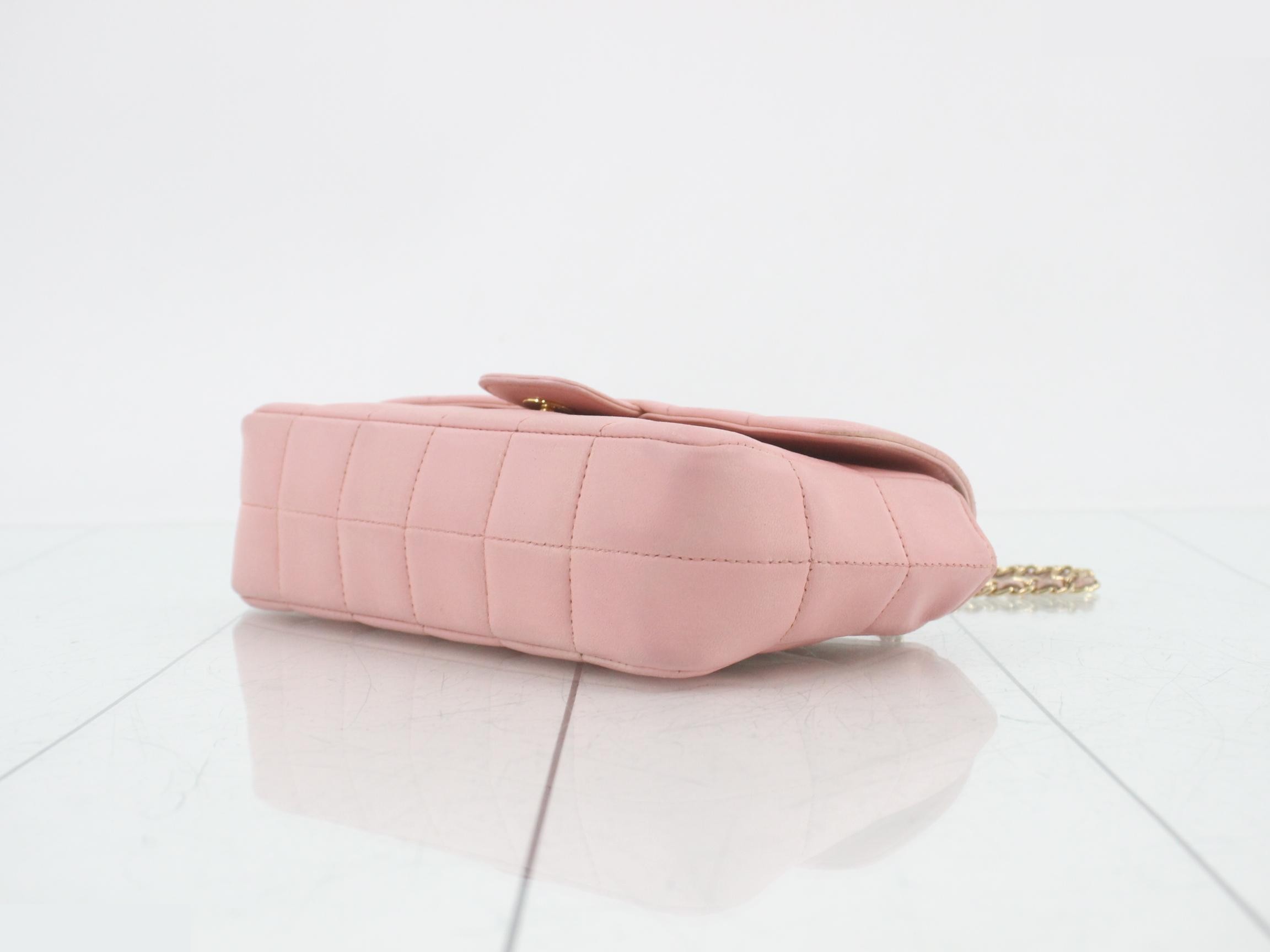 Chocolate Bar Lambskin Chain Shoulder Bag — view 6