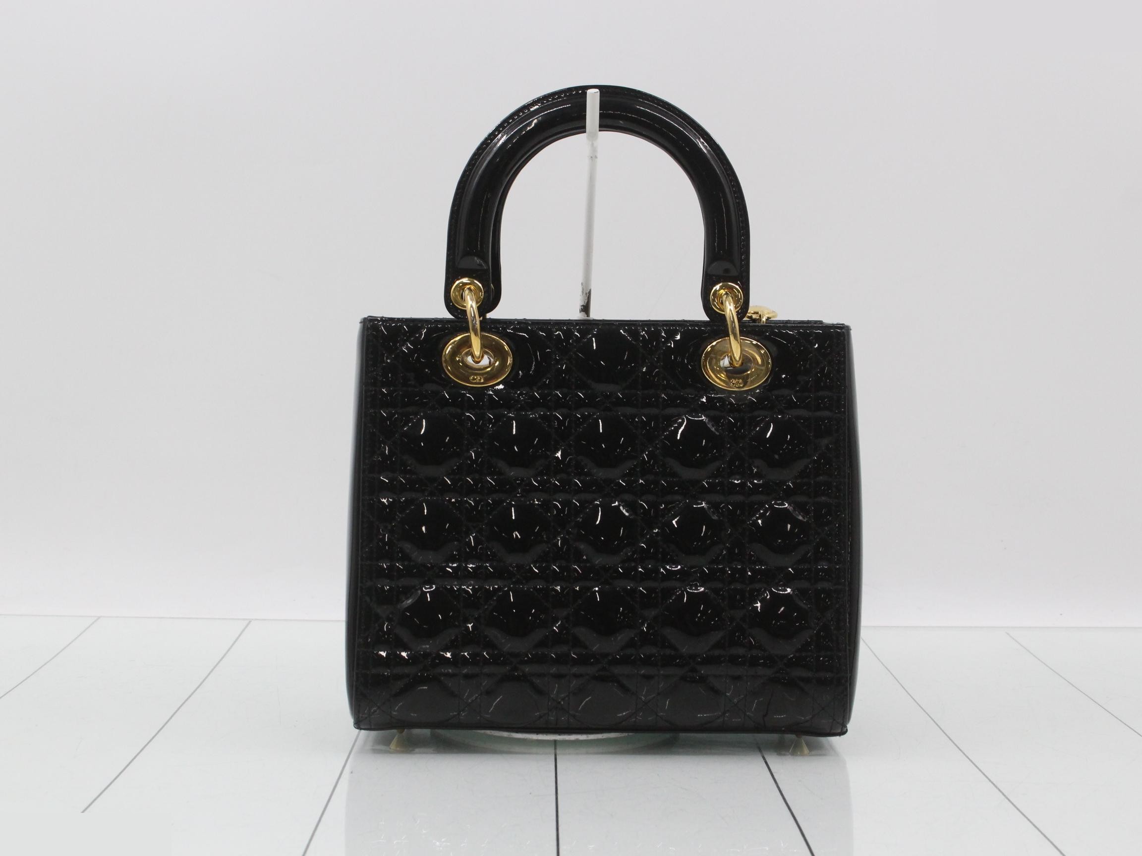Lady Dior Cannage 2-Way Black Shoulder/Handbag — view 2