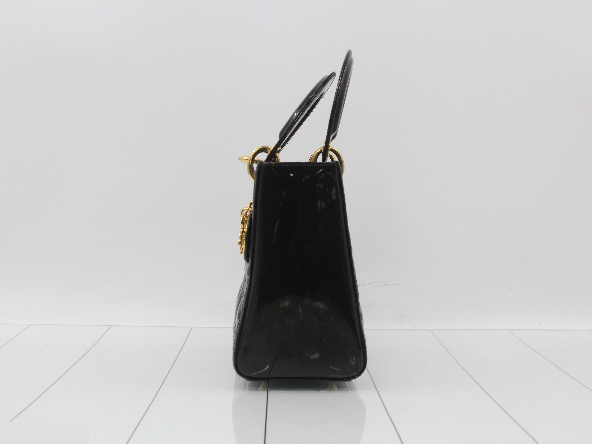 Lady Dior Cannage 2-Way Black Shoulder/Handbag — view 3