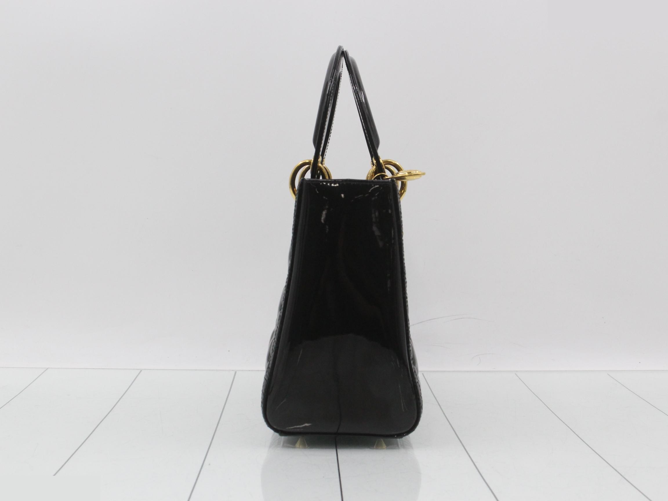 Lady Dior Cannage 2-Way Black Shoulder/Handbag — view 4