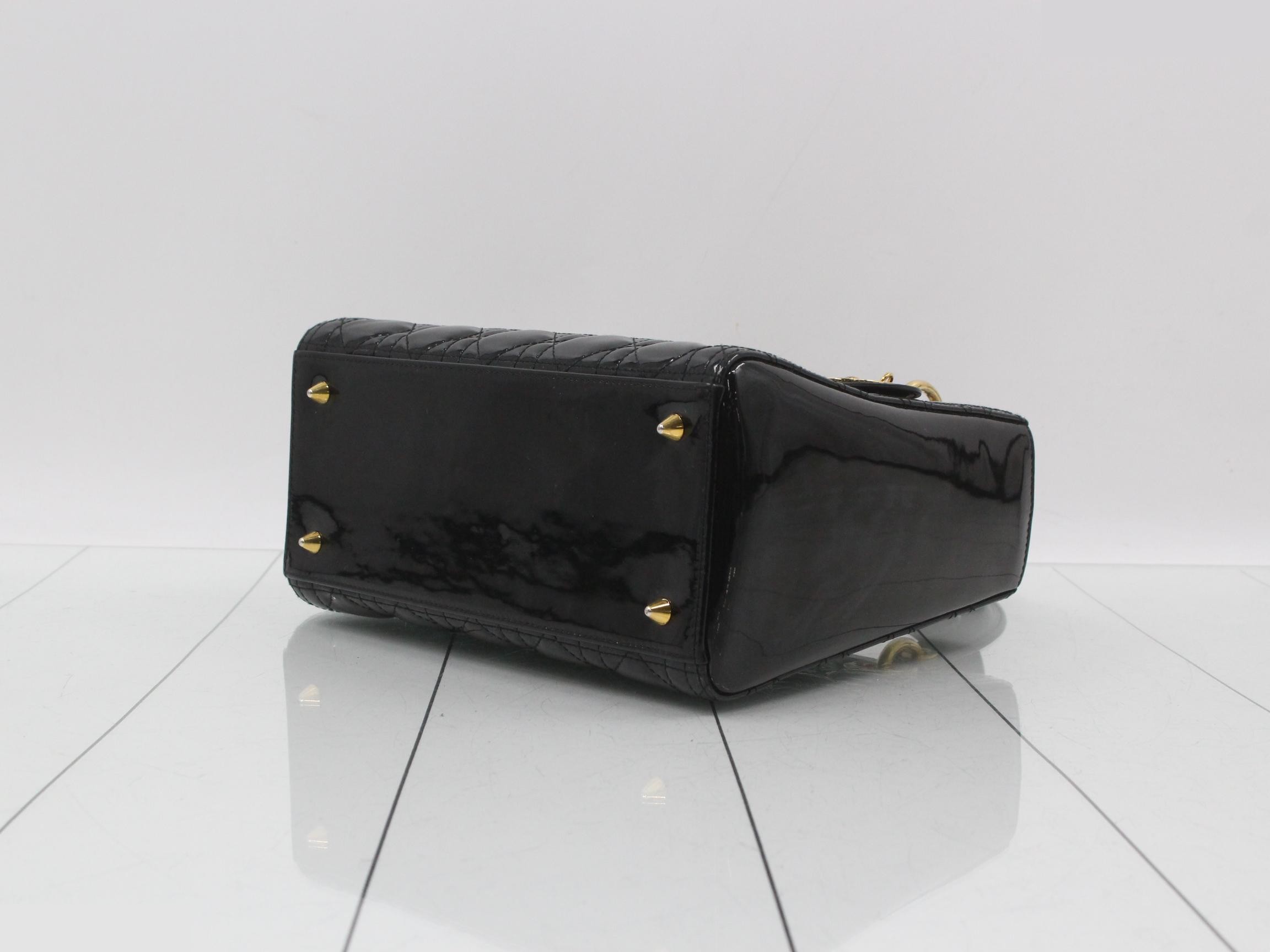 Lady Dior Cannage 2-Way Black Shoulder/Handbag — view 6