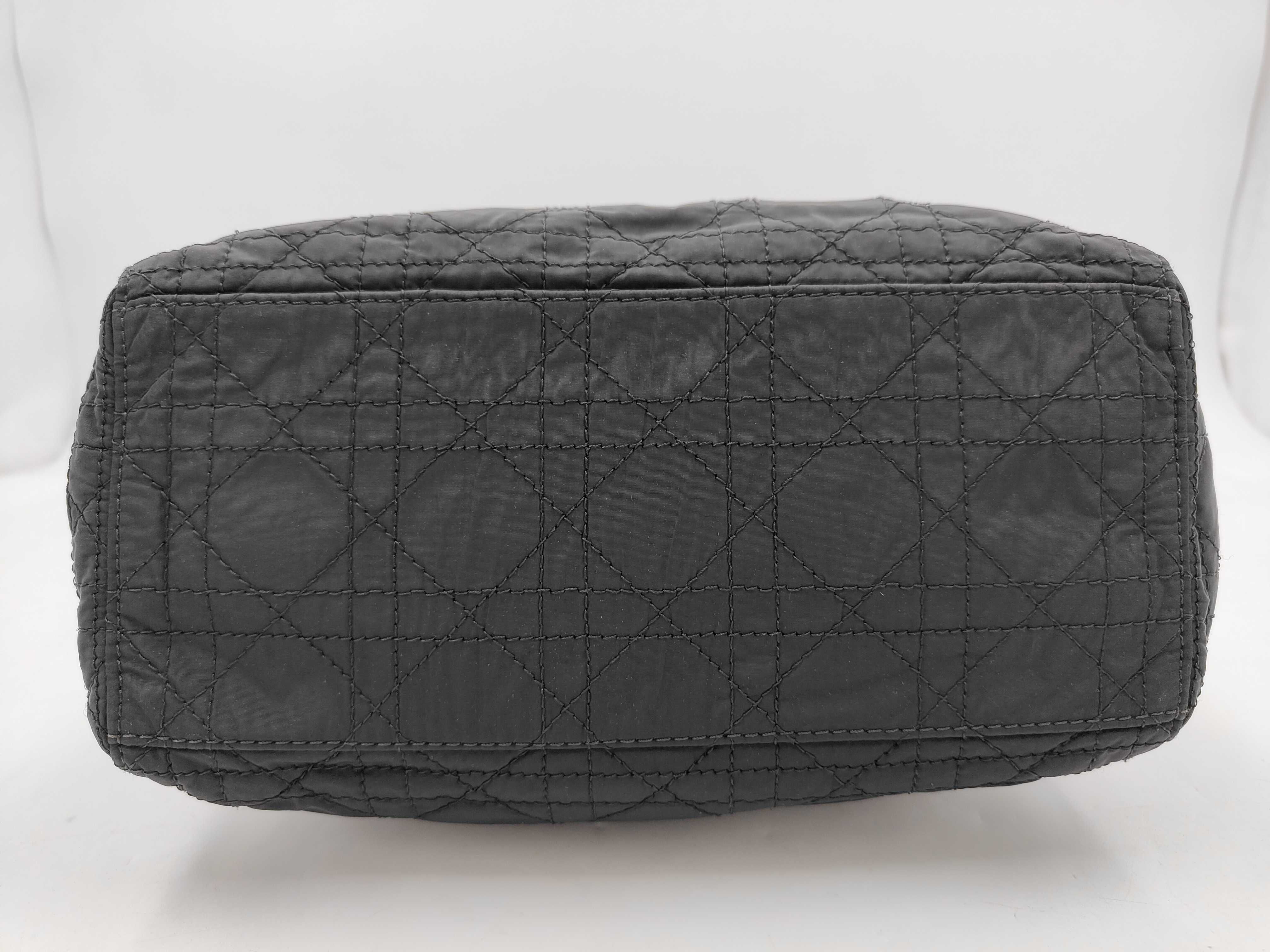 Nylon Cannage Handbag, Black — view 3