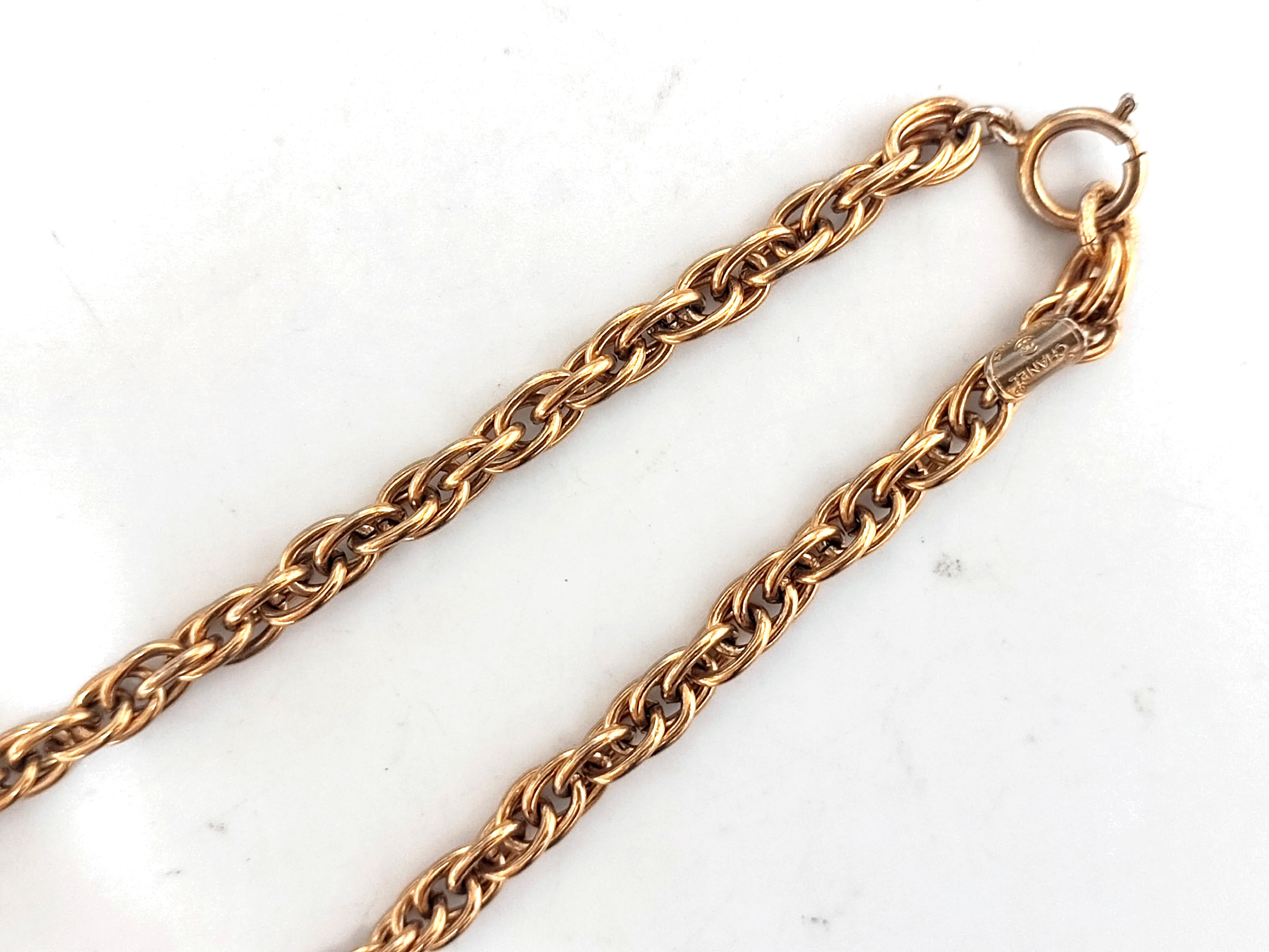 Big Coco Mark Rhinestone Double-Sided Necklace — view 7