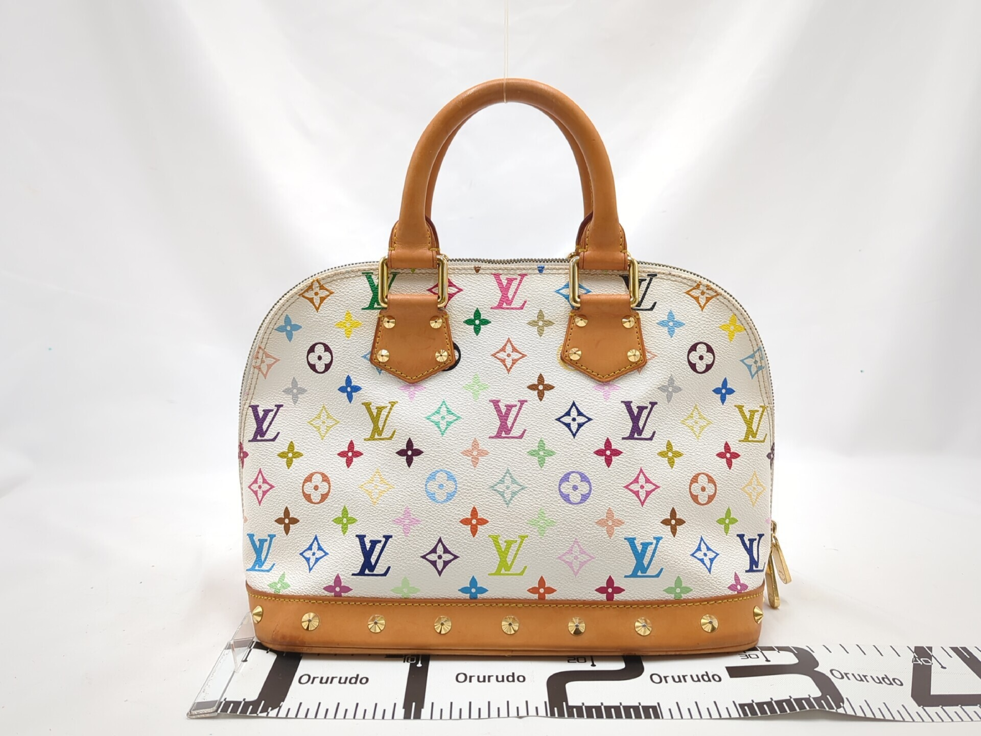 M40443 Monogram Multicolor Alma PM Blanc Handbag — view 2