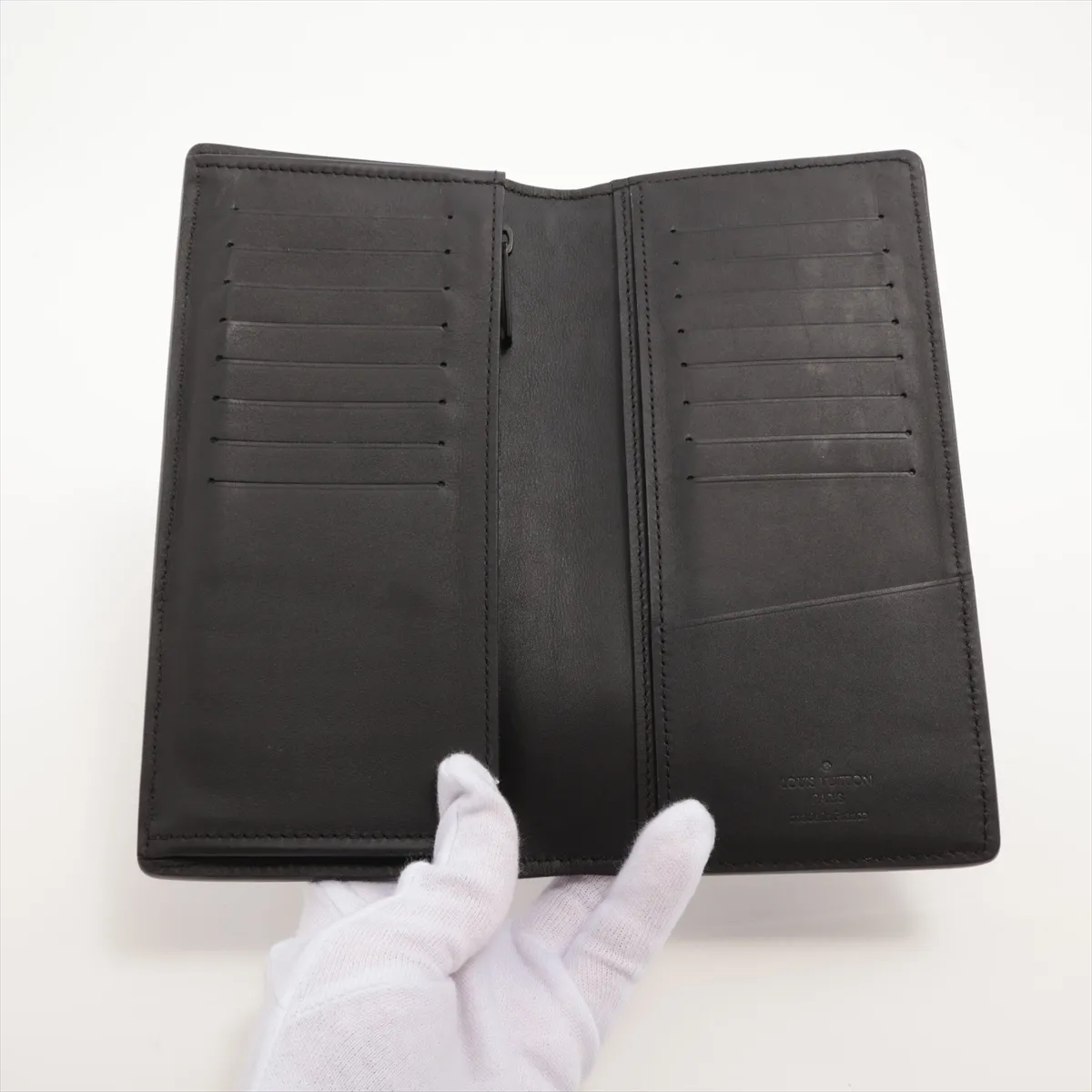 LV Aerogram Portefeuille Brazza M69980 Black Long Wallet (RFID detected) — view 3