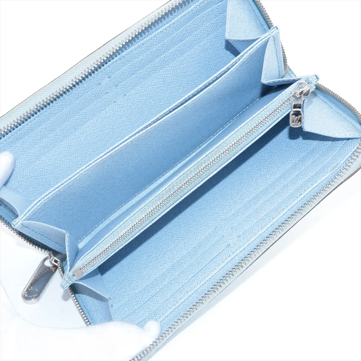 Epi Zippy Wallet M82141 Blue Round Zip Wallet (RFID detected) — view 3