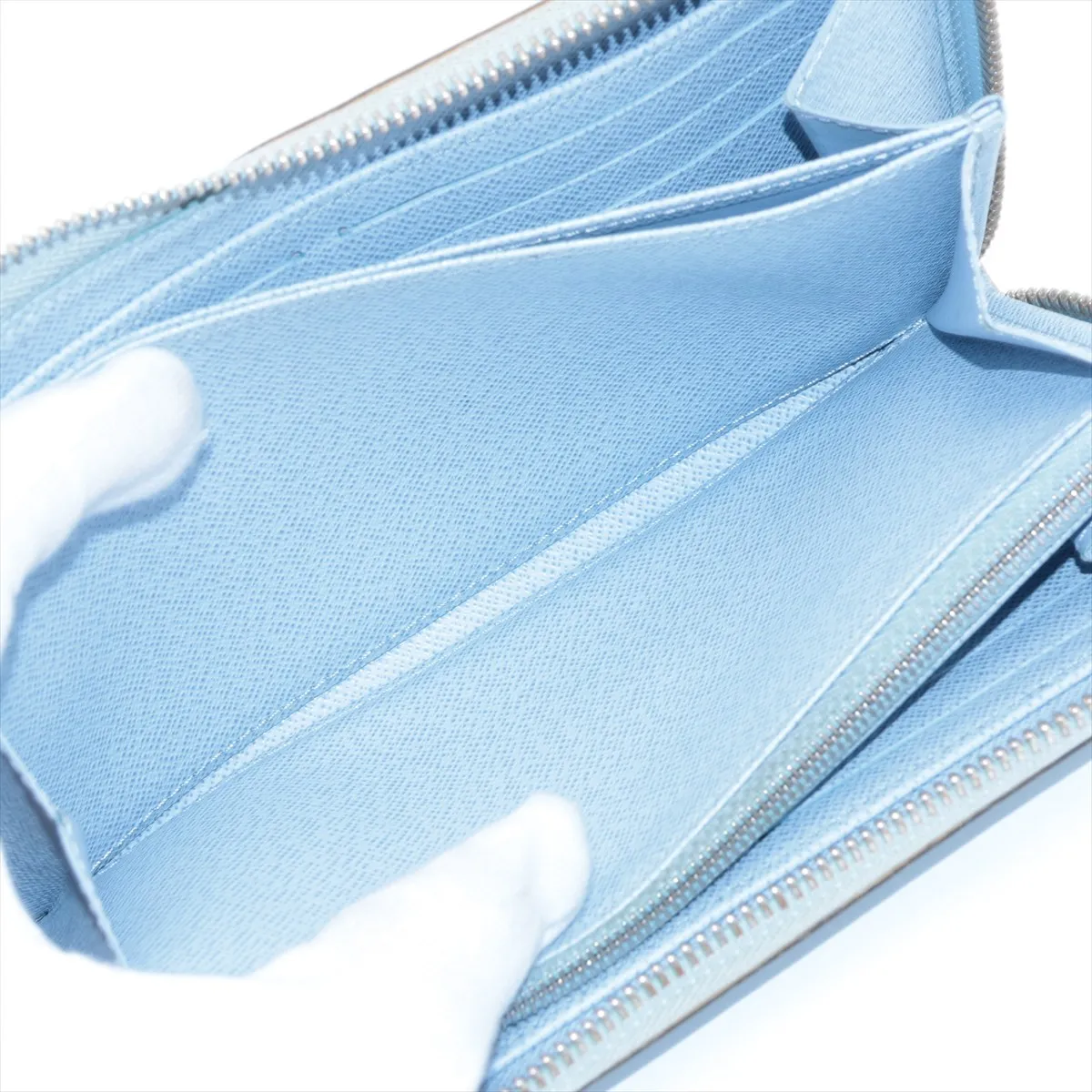 Epi Zippy Wallet M82141 Blue Round Zip Wallet (RFID detected) — view 7