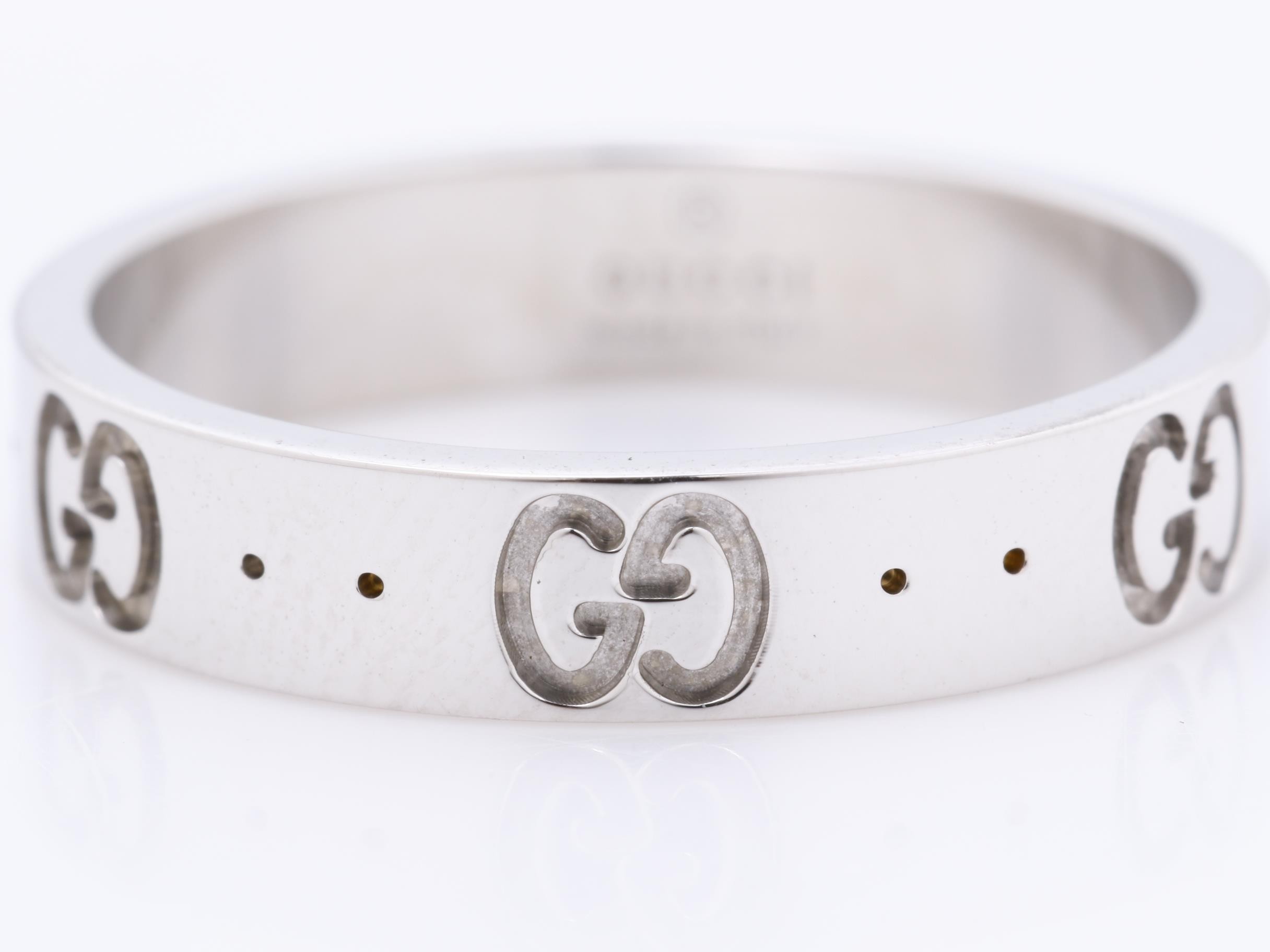 K18WG ICON ring, 4mm width, size 14 (approx. US size 13), 4g — view 2