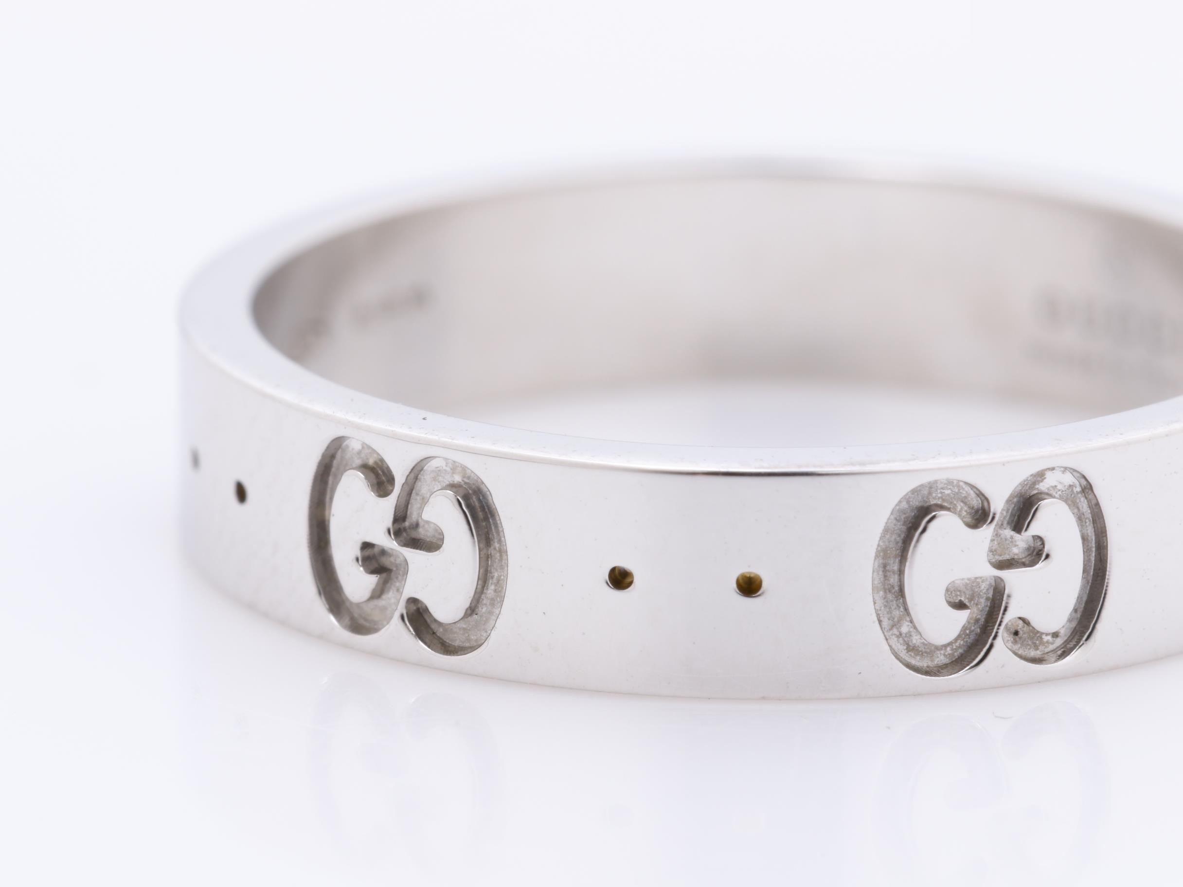 K18WG ICON ring, 4mm width, size 14 (approx. US size 13), 4g — view 3
