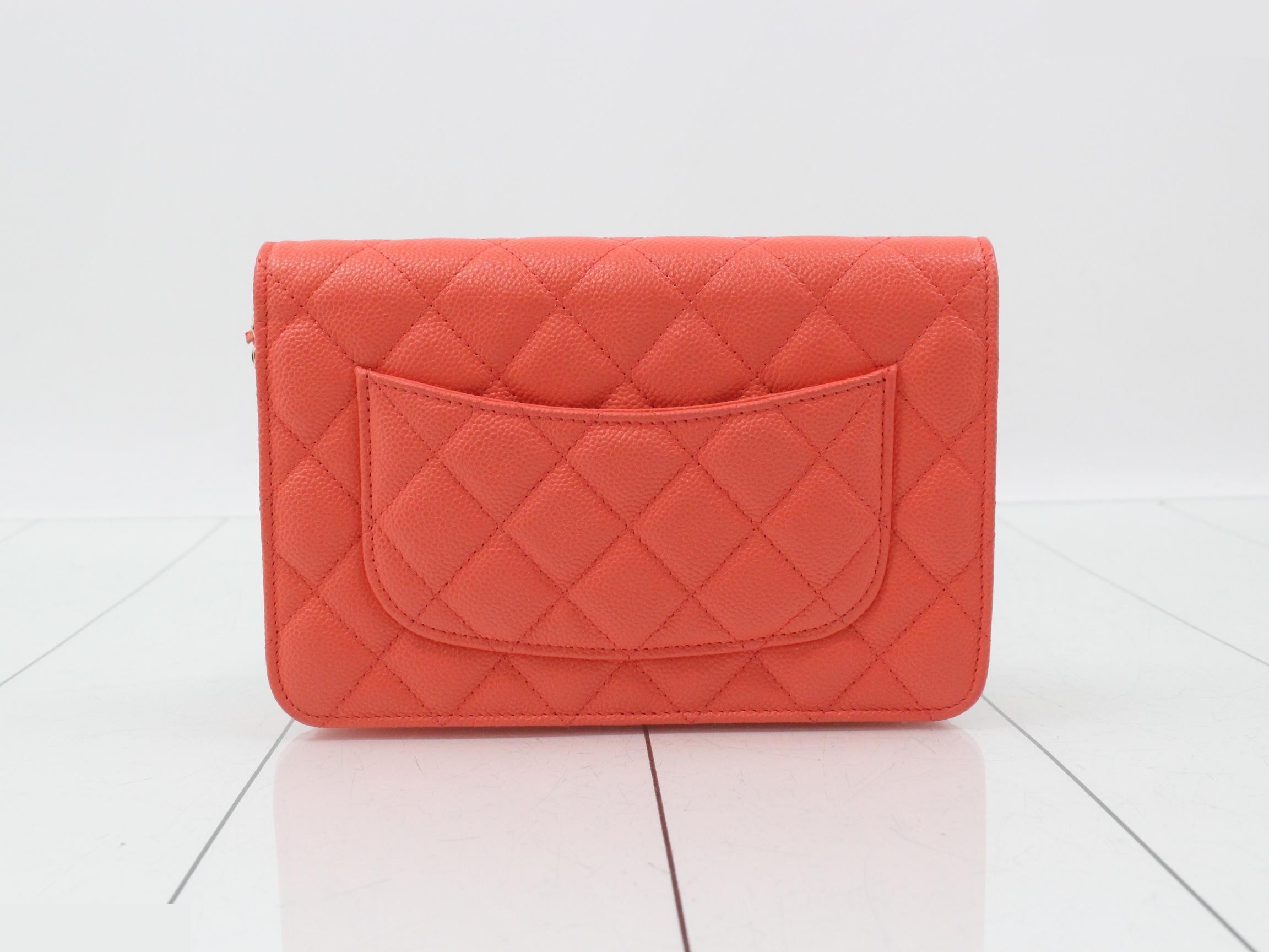 Matelassé Caviar Skin Chain Wallet — view 2