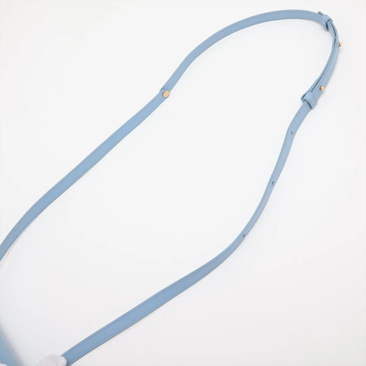 Mini Claude Leather Shoulder Bag, Light Blue — view 5