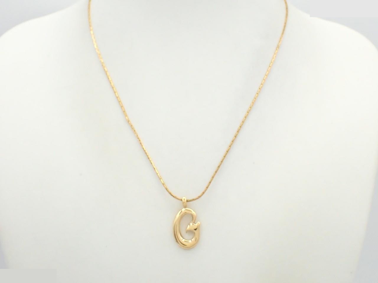 Gold necklace, chain approximately 40cm — view 3