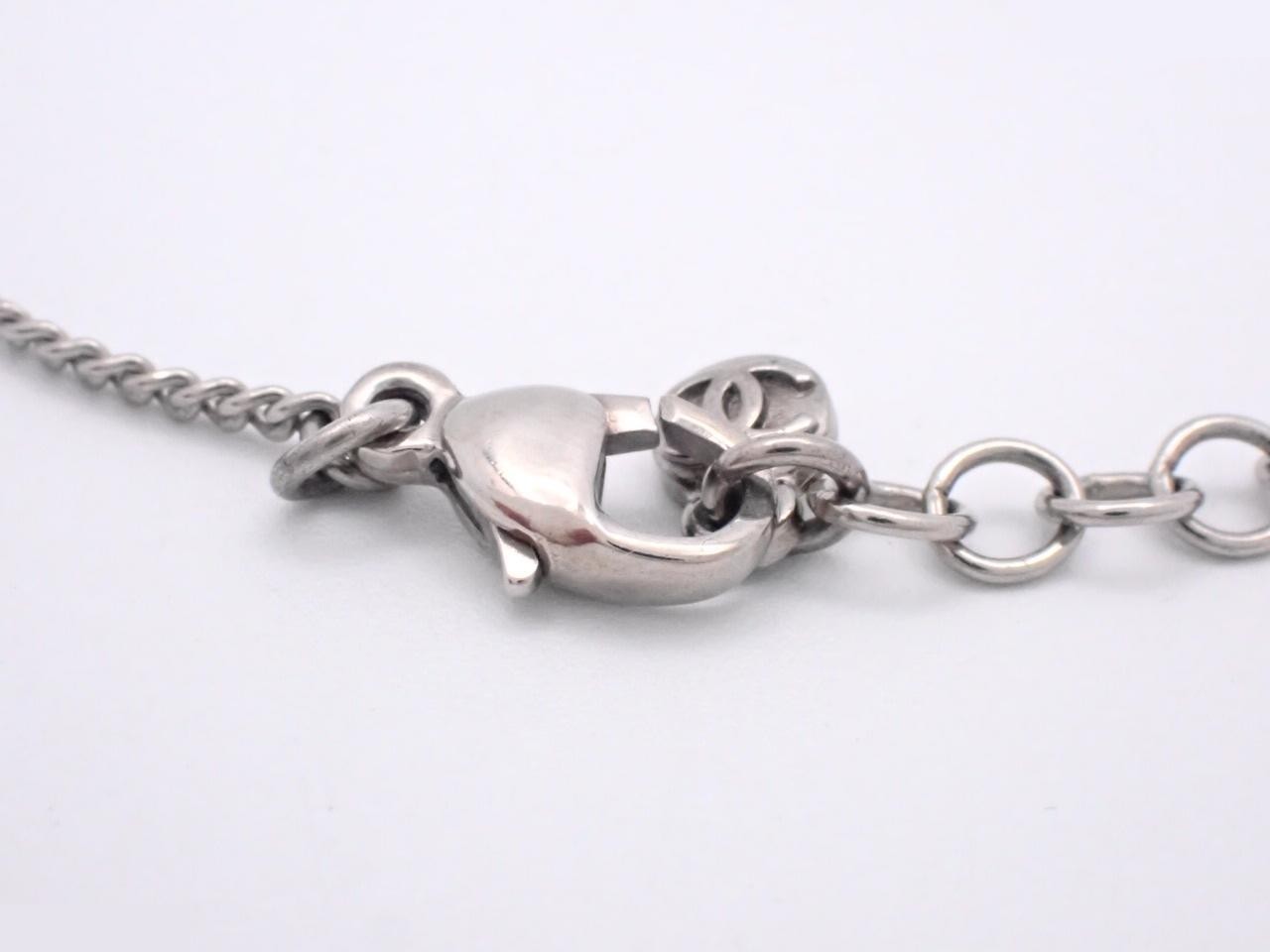 bracelet, Coco Mark, purple stone, 08P, silver chain — view 3