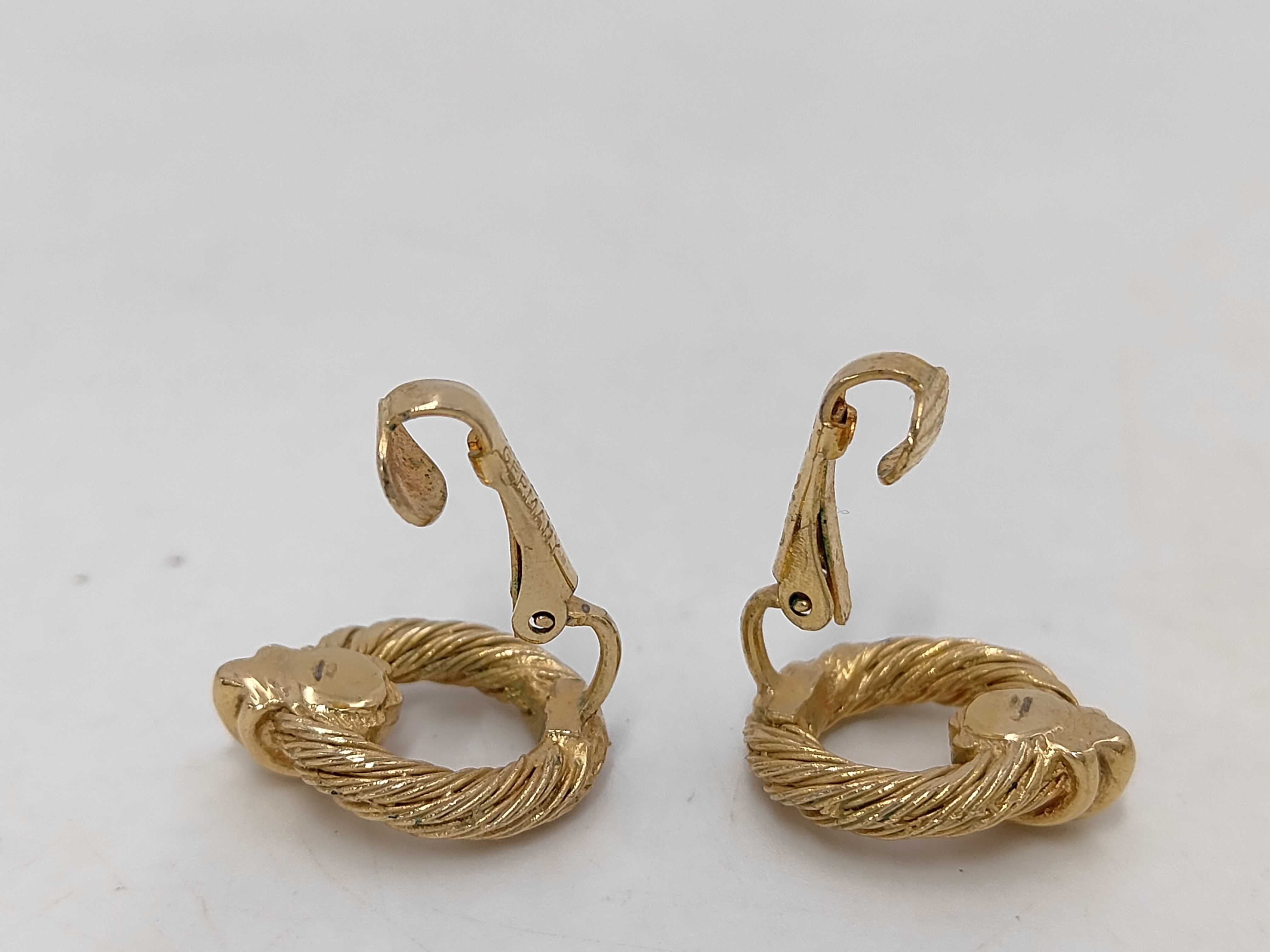 Circle Rope Gold YG Earrings — view 3