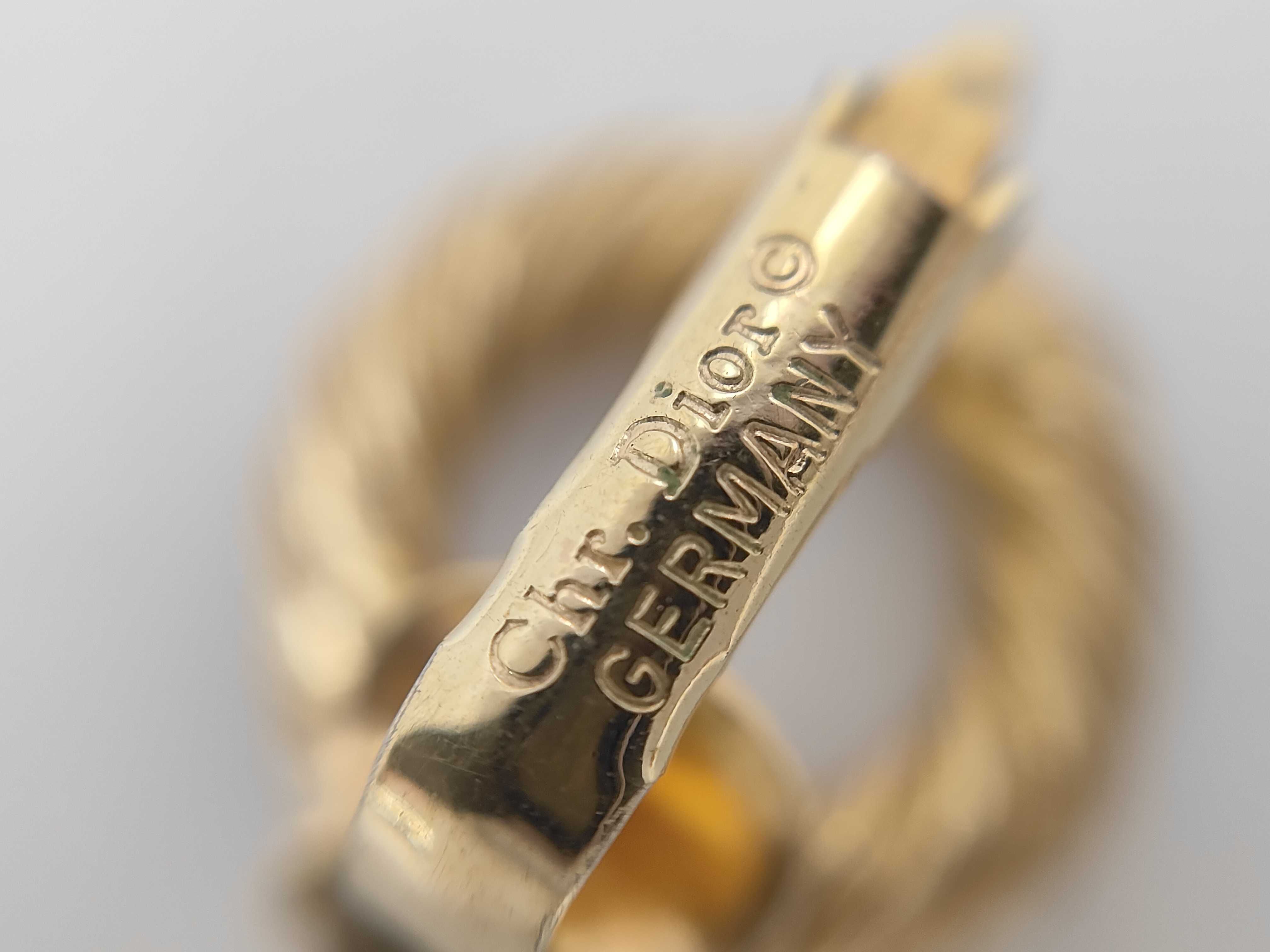 Circle Rope Gold YG Earrings — view 4