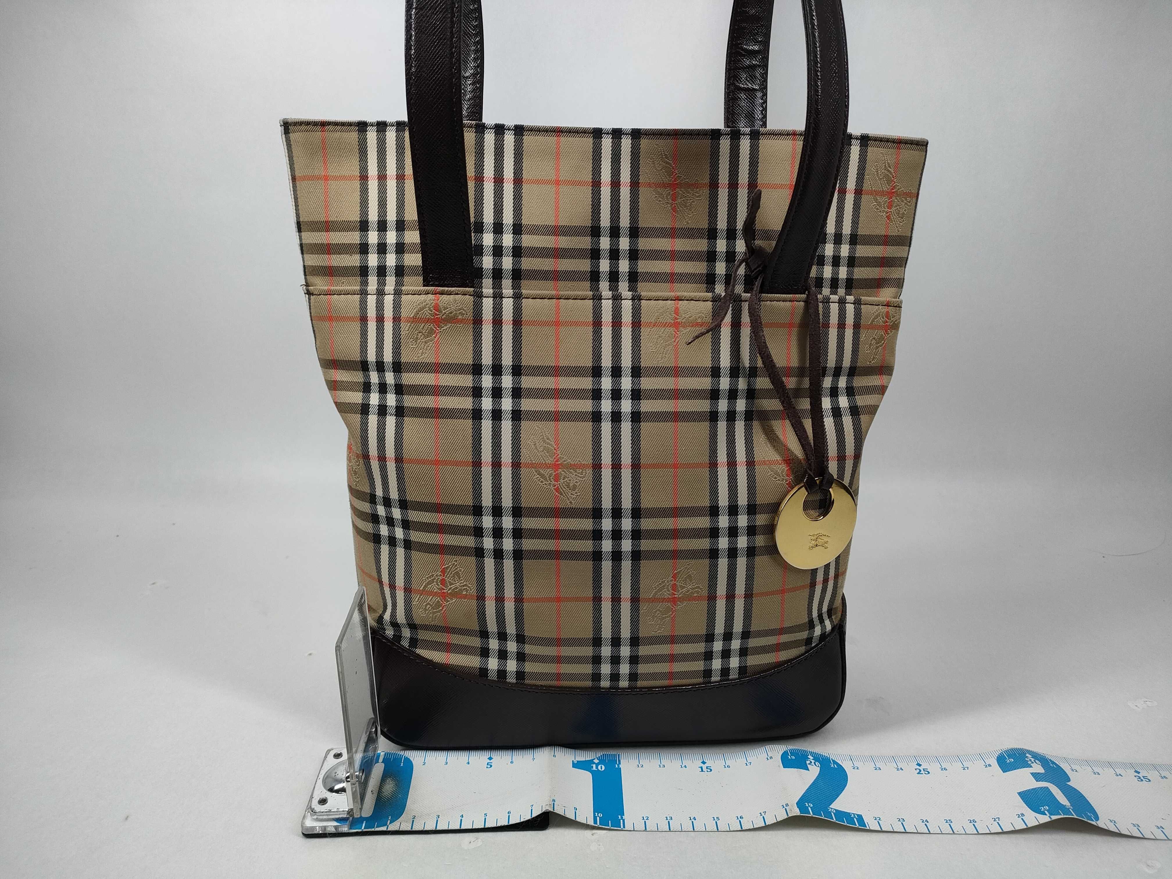 Canvas x Leather Nova Check Tote Bag — view 2