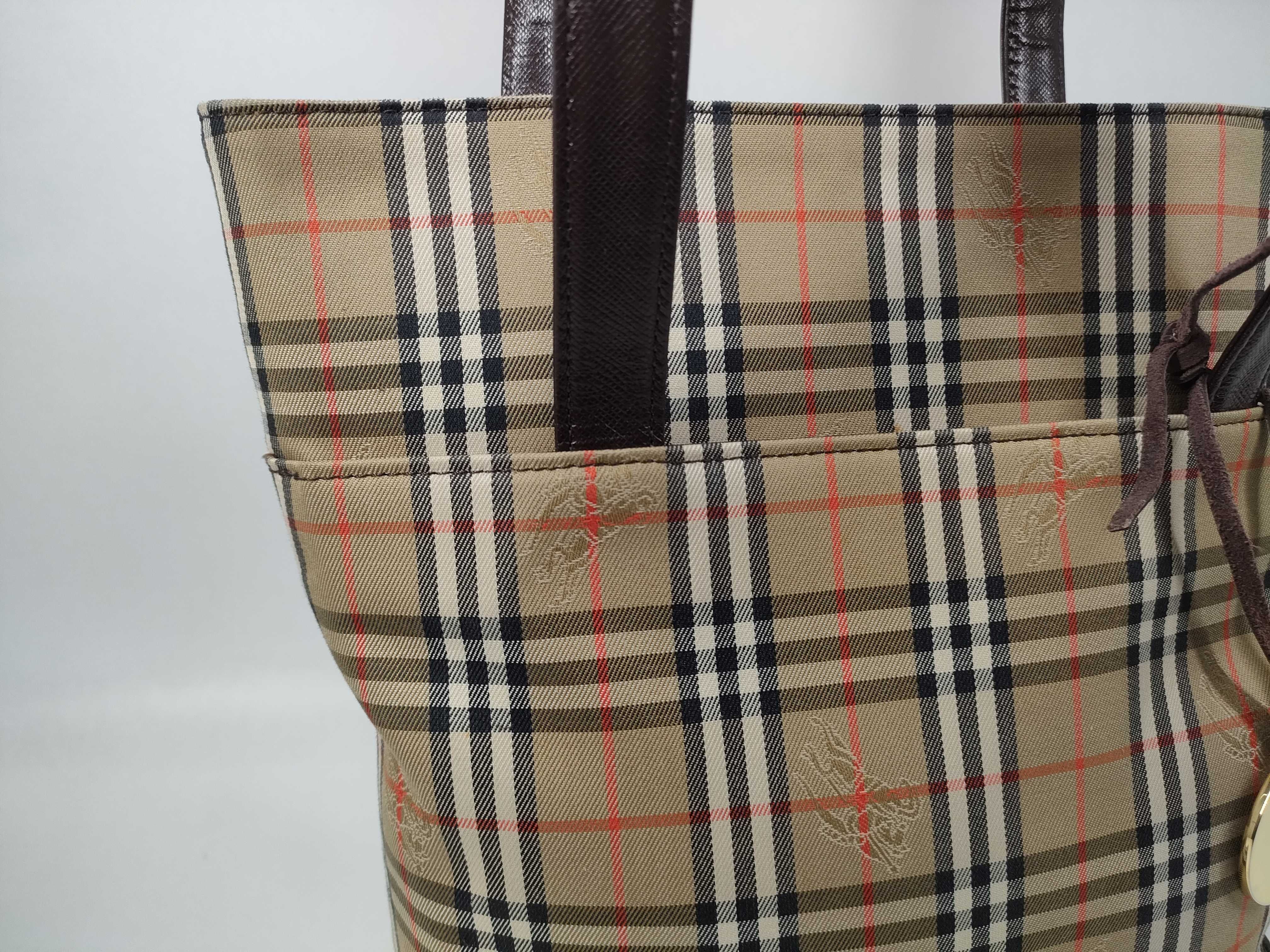 Canvas x Leather Nova Check Tote Bag — view 3