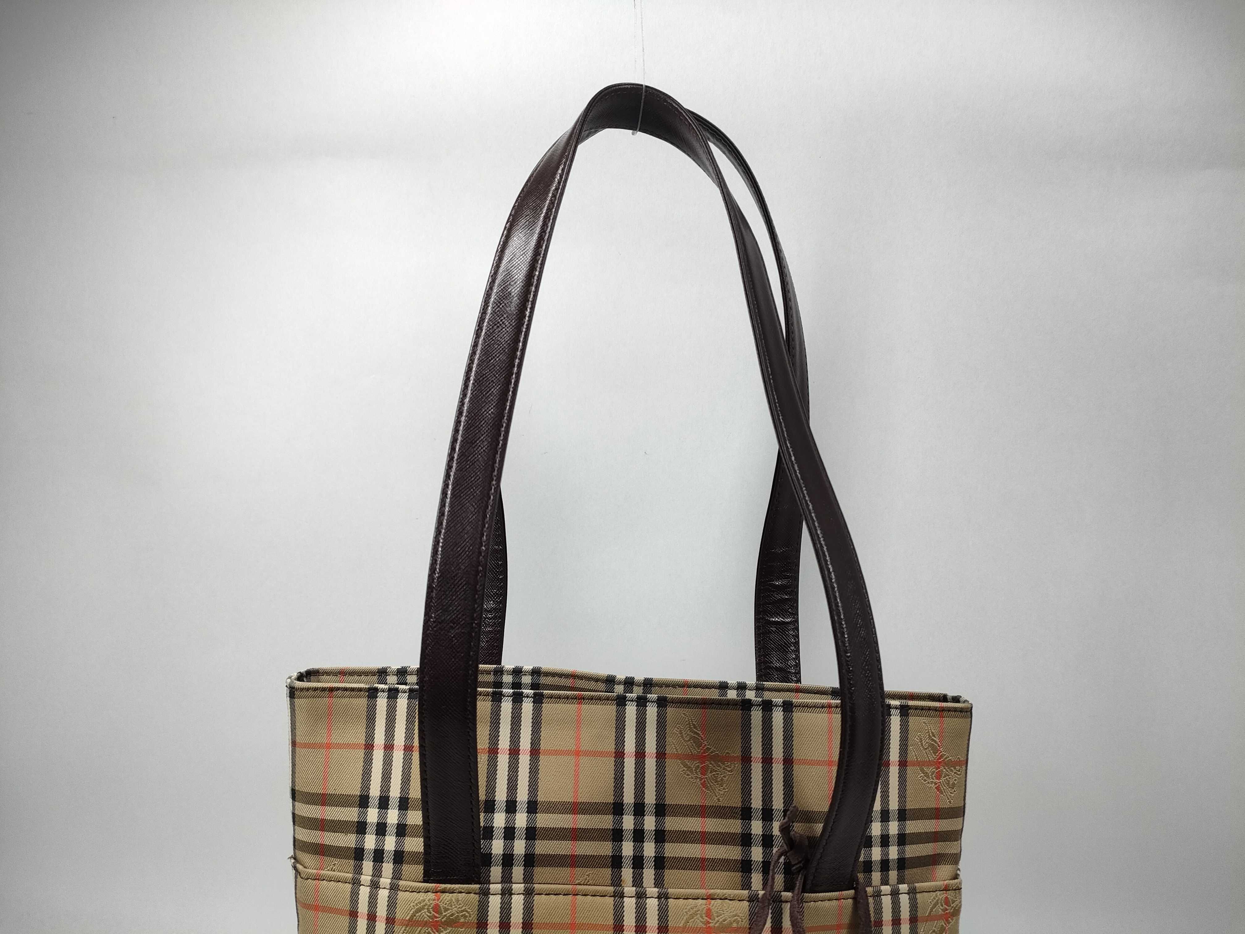 Canvas x Leather Nova Check Tote Bag — view 4