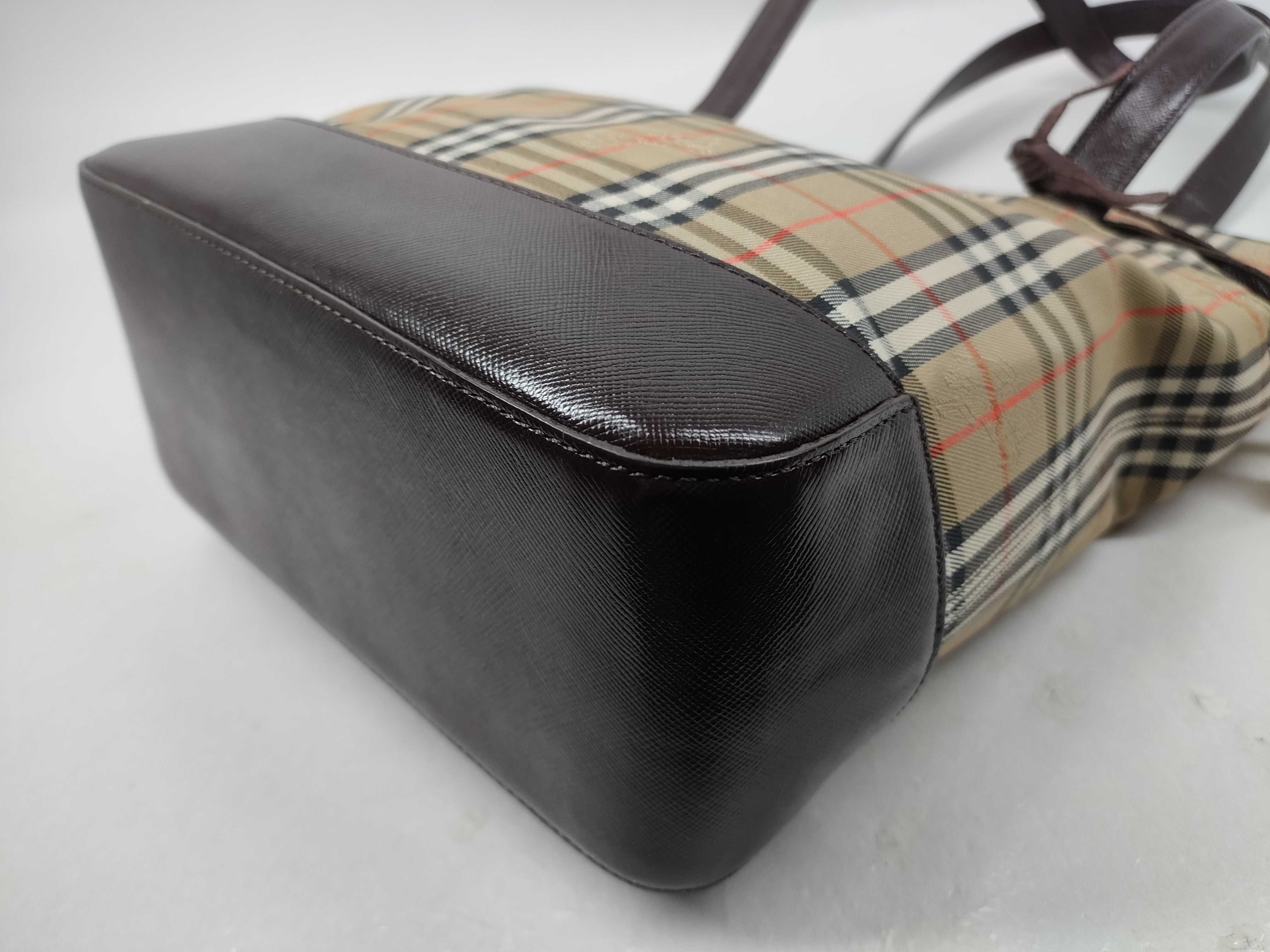 Canvas x Leather Nova Check Tote Bag — view 6
