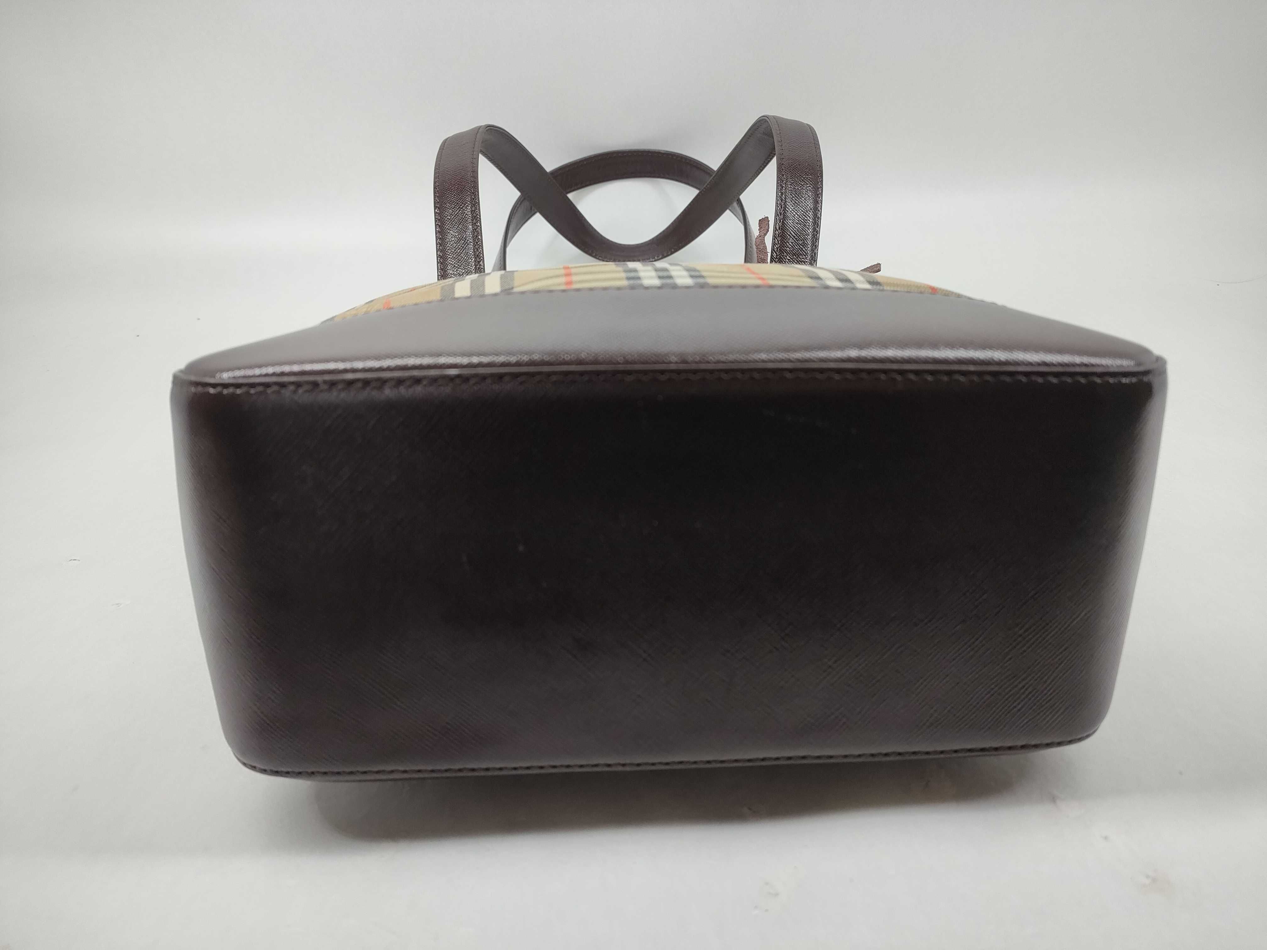 Canvas x Leather Nova Check Tote Bag — view 7