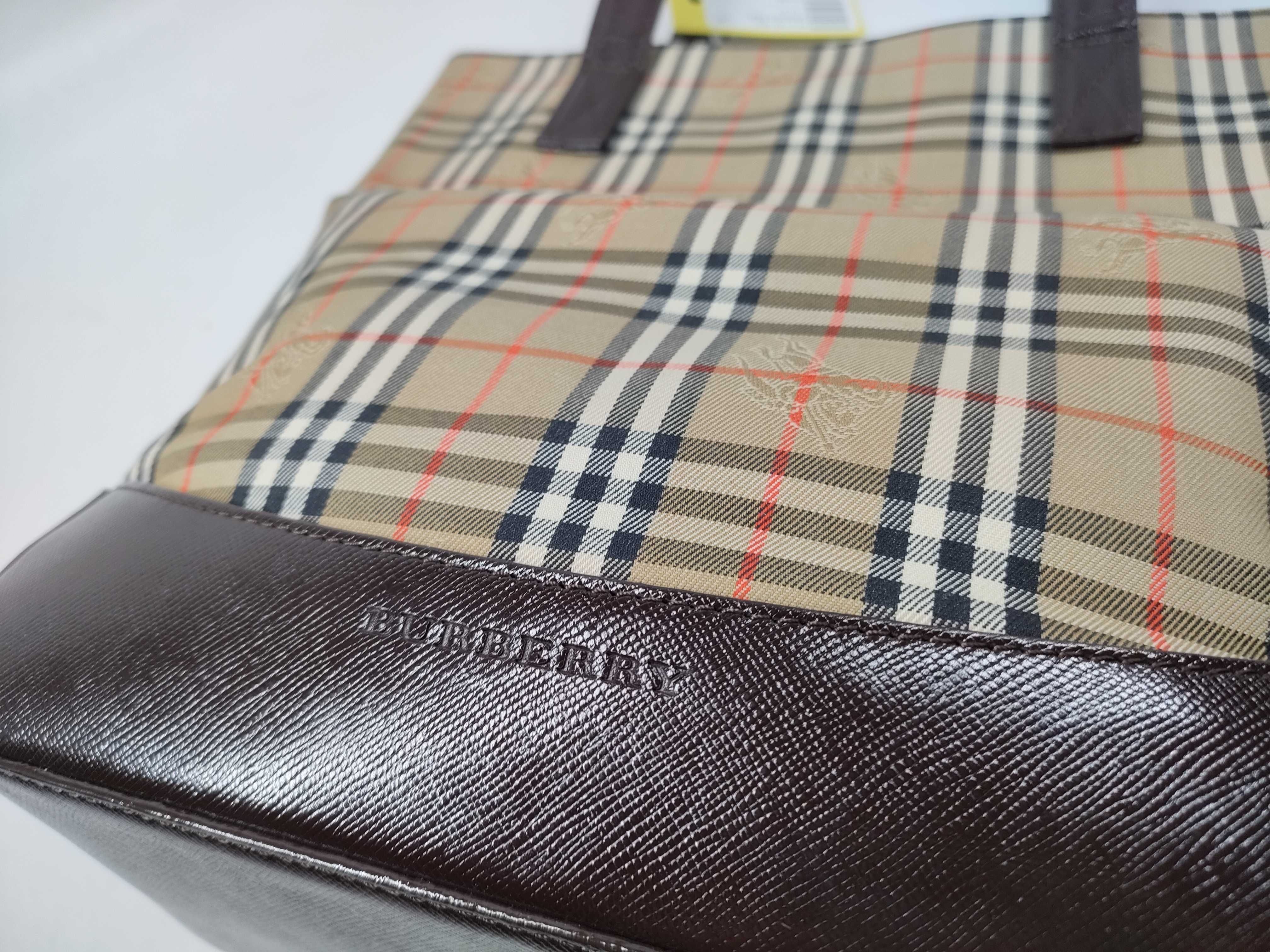 Canvas x Leather Nova Check Tote Bag — view 8