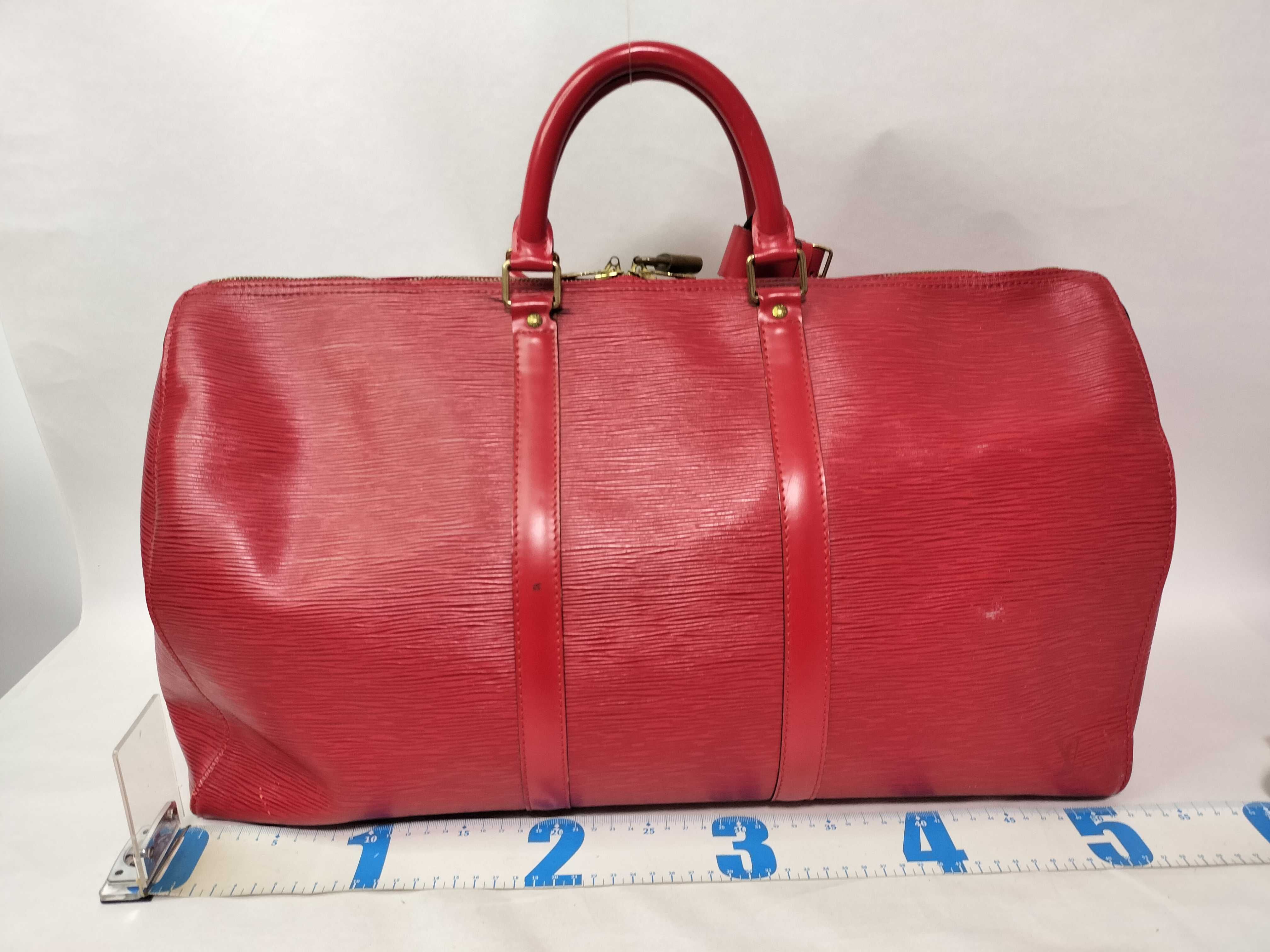 Epi LV Red Boston Bag — view 2