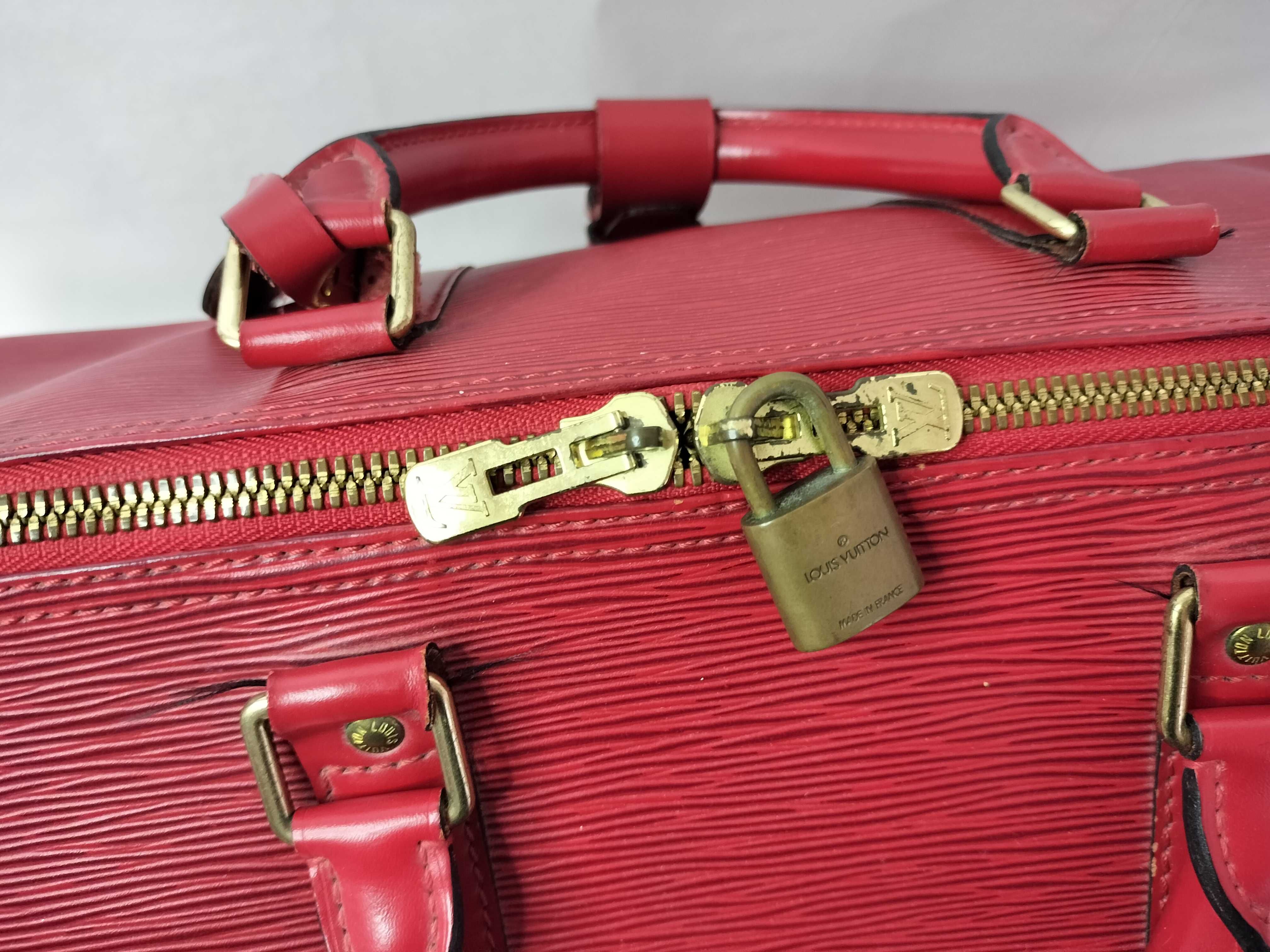 Epi LV Red Boston Bag — view 14