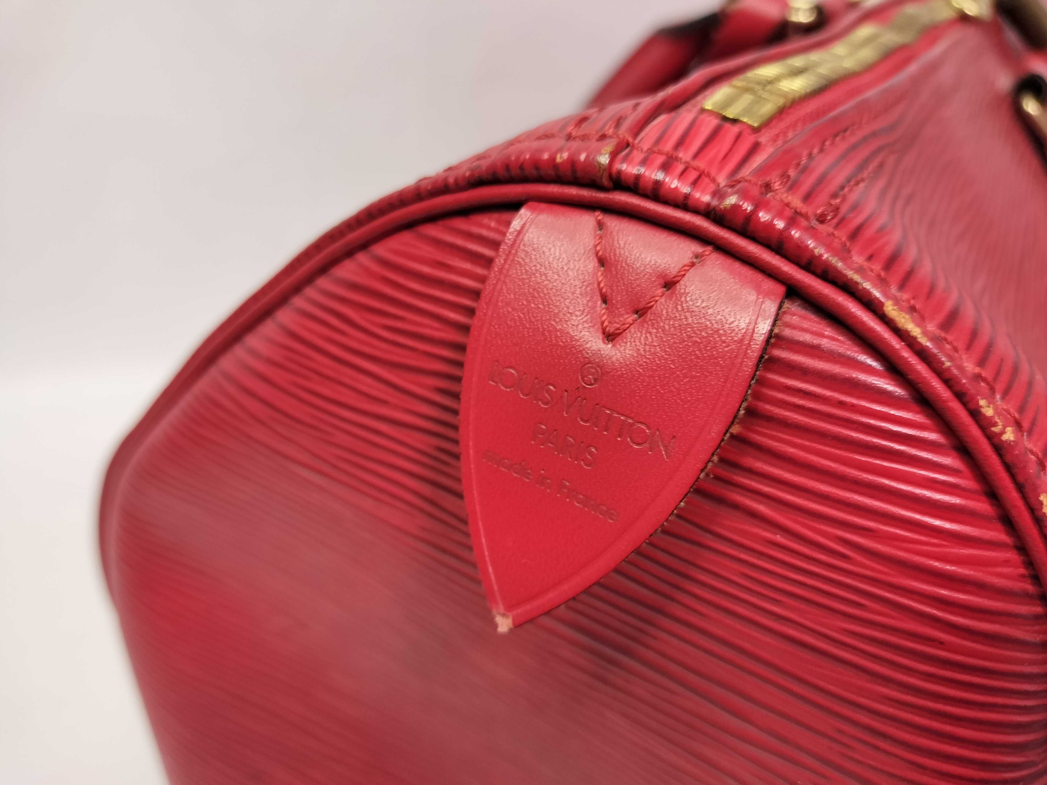 Epi LV Red Boston Bag — view 15