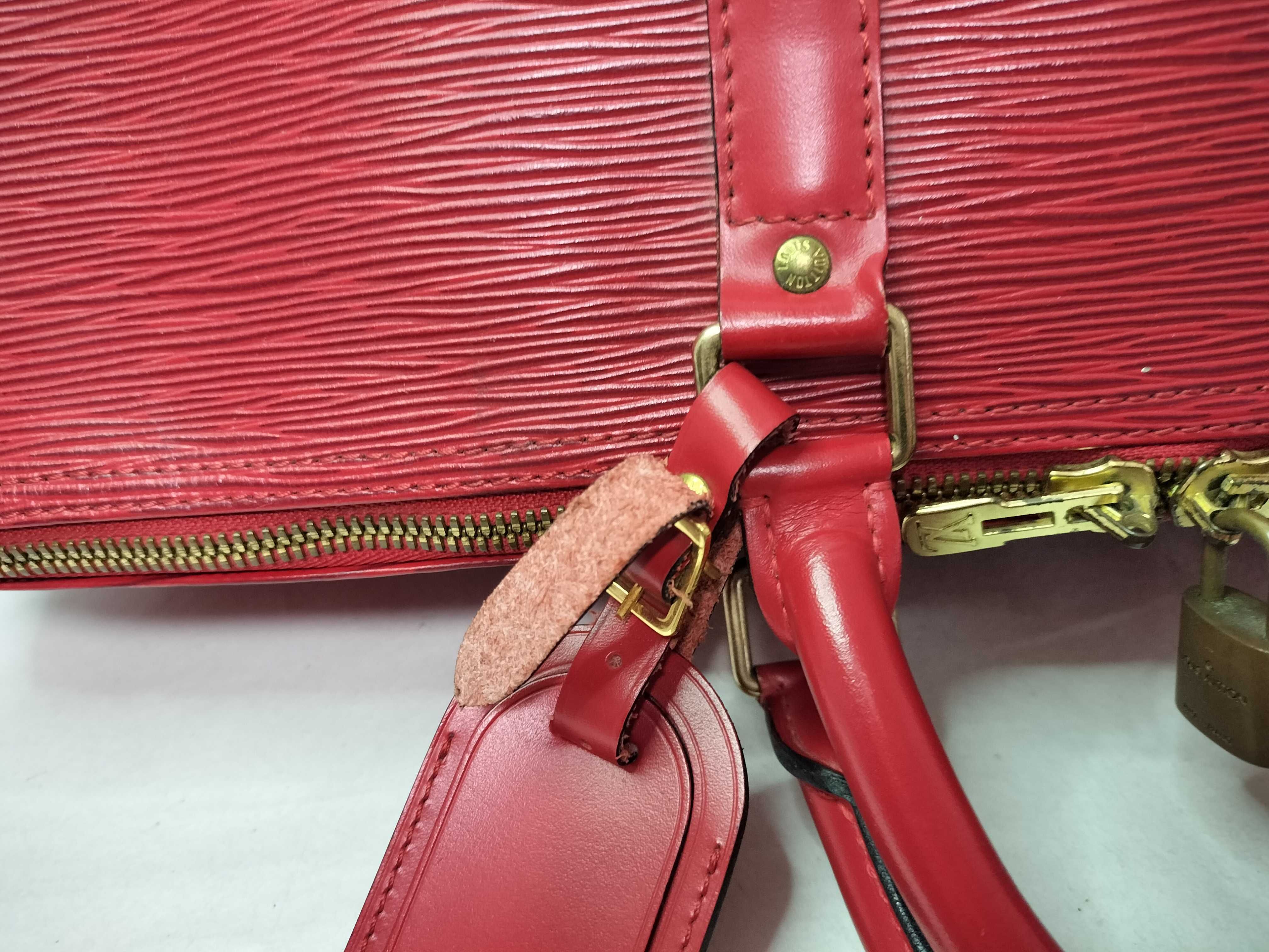 Epi LV Red Boston Bag — view 9
