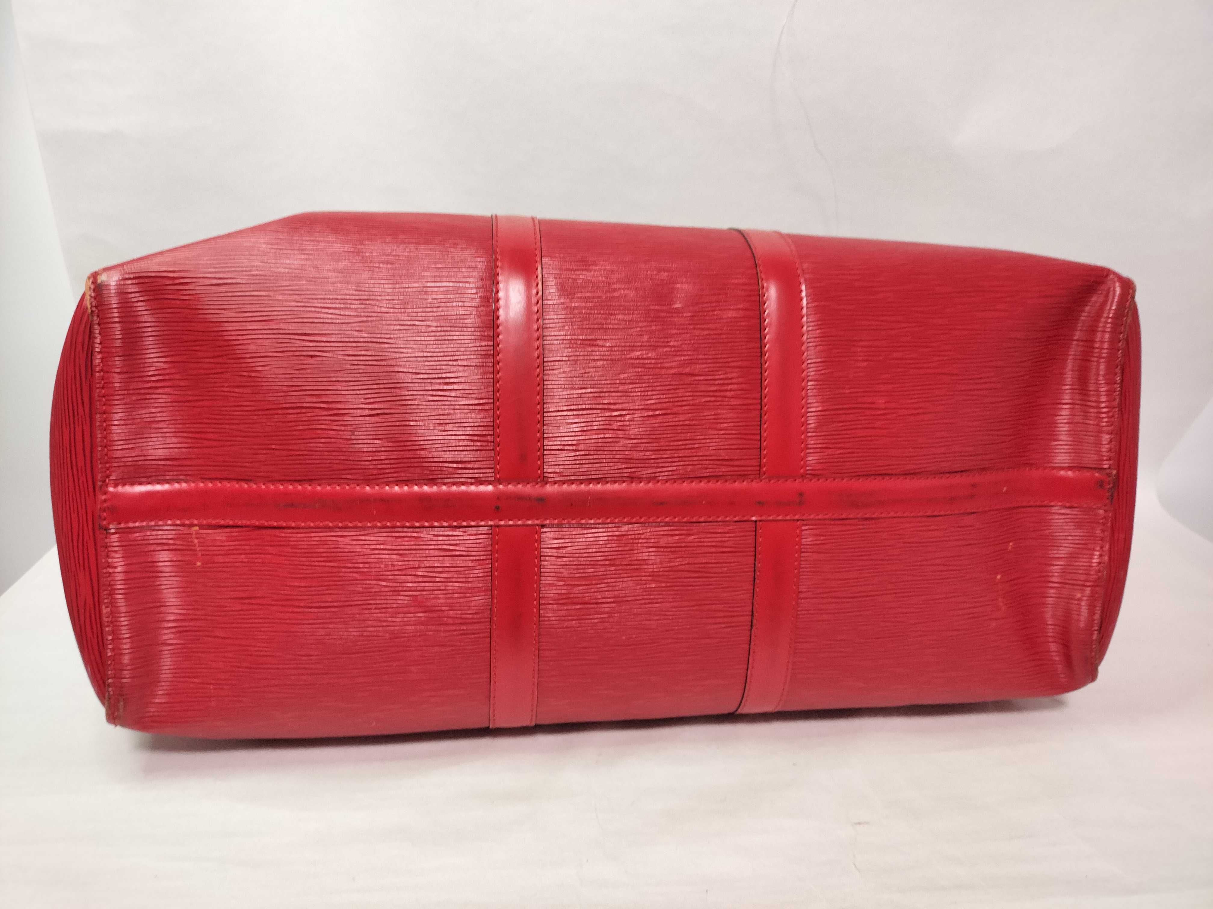 Epi LV Red Boston Bag — view 10
