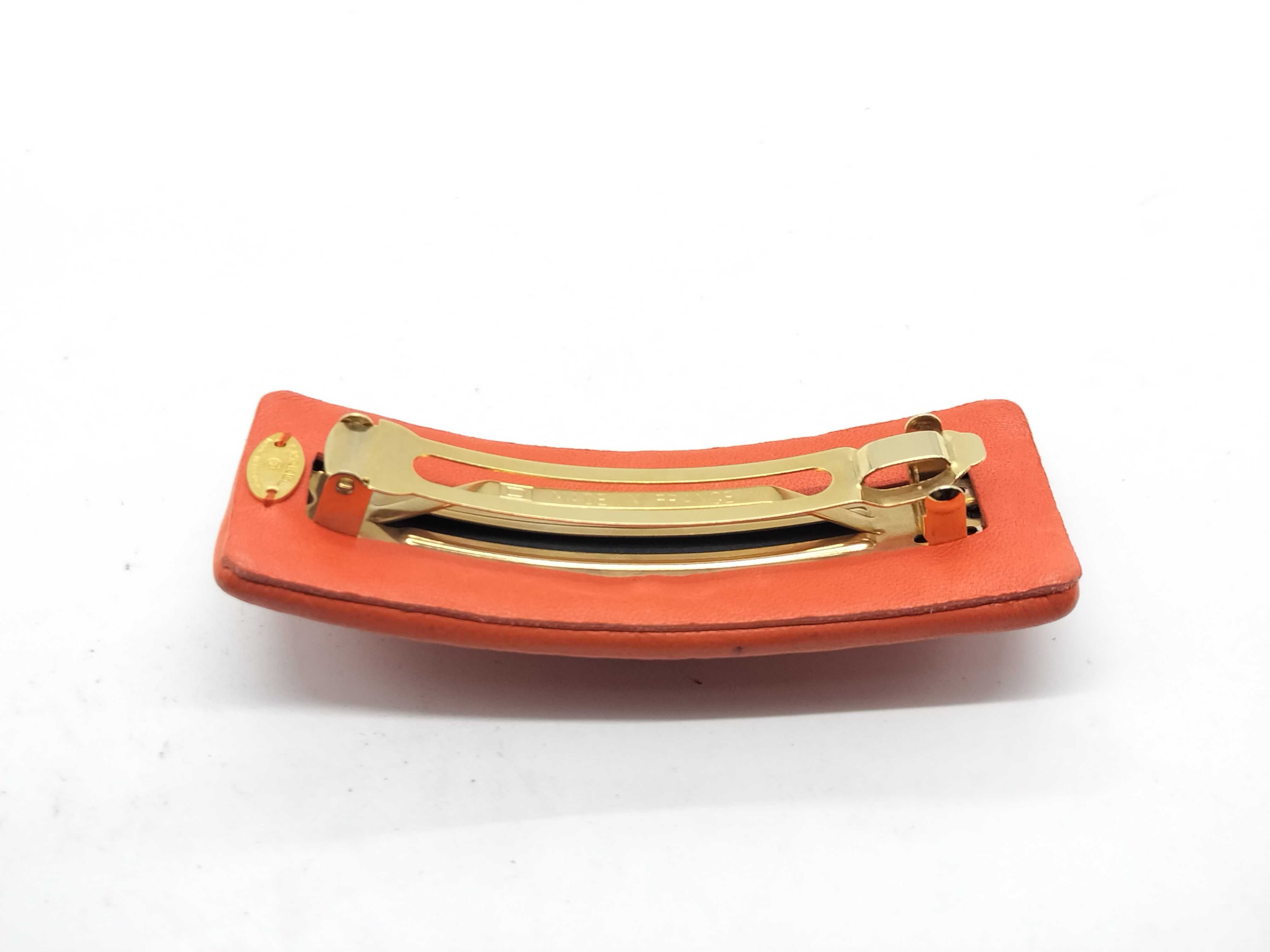 Coco Mark Turnlock Orange Barrette Hair Accessory — view 2