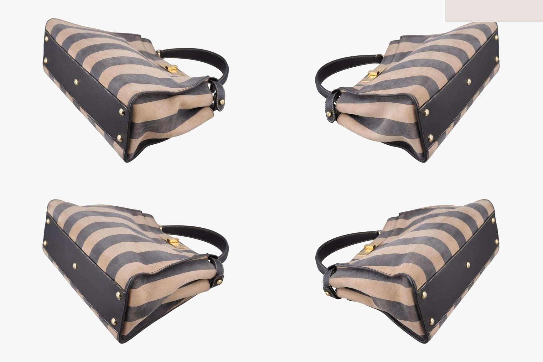Peekaboo Nubuck Leather x Smooth Leather Tobacco Brown x Black — view 4