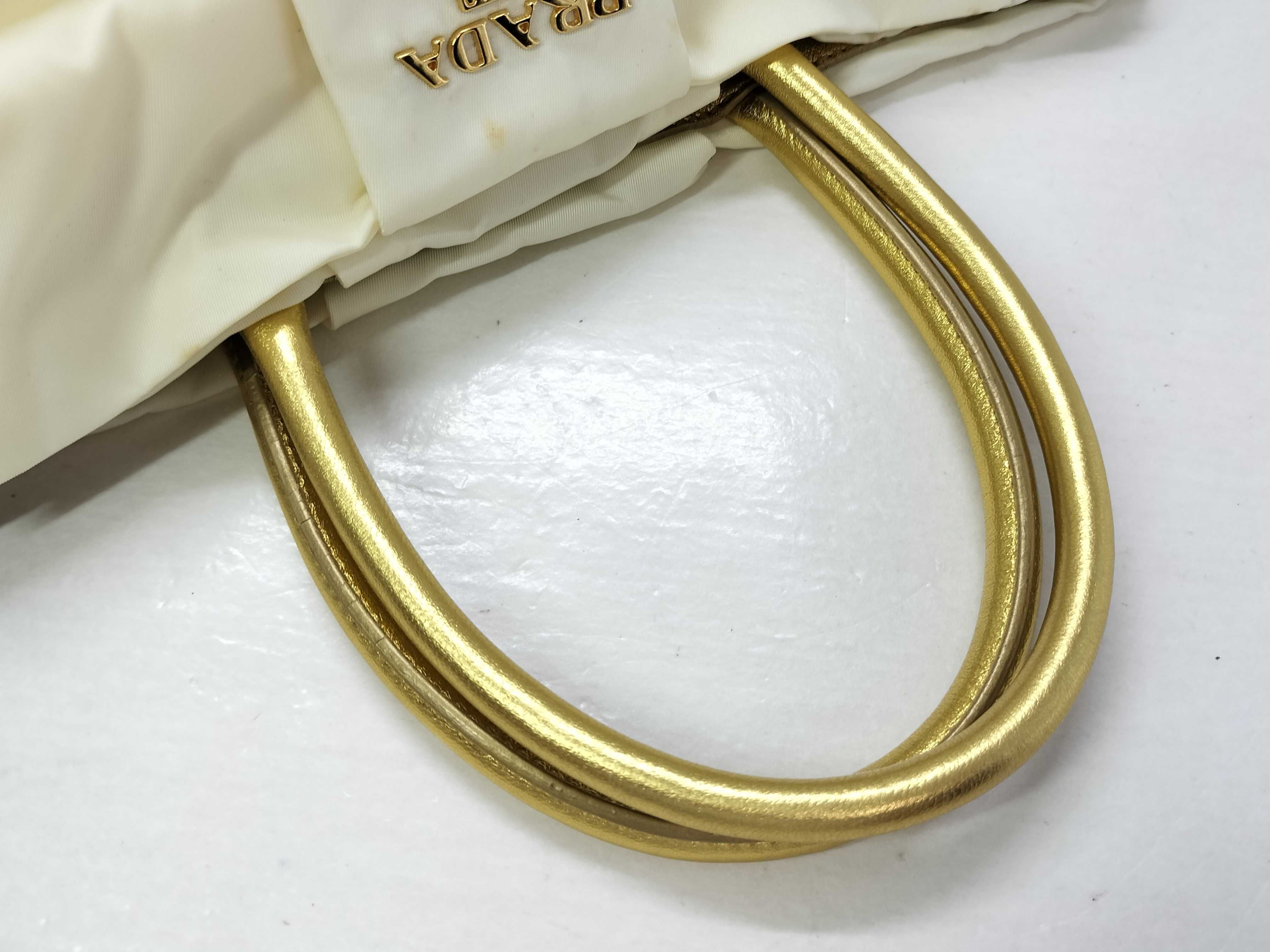 Nylon Prada Nylon Handbag White Ribbon Handbag — view 3