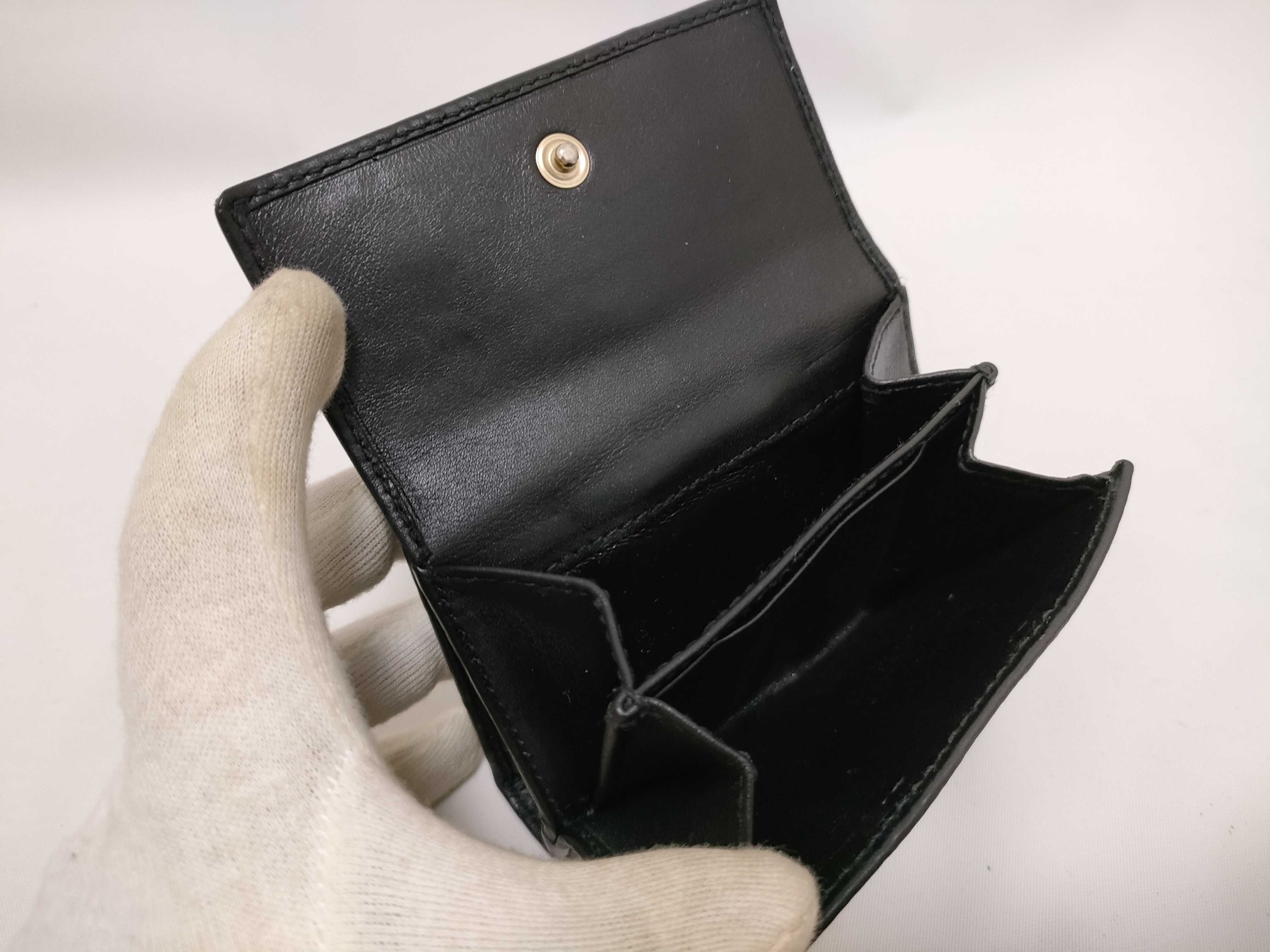 Guccissima Ribbon Leather Compact Wallet Black Serial Number Wallet — view 10