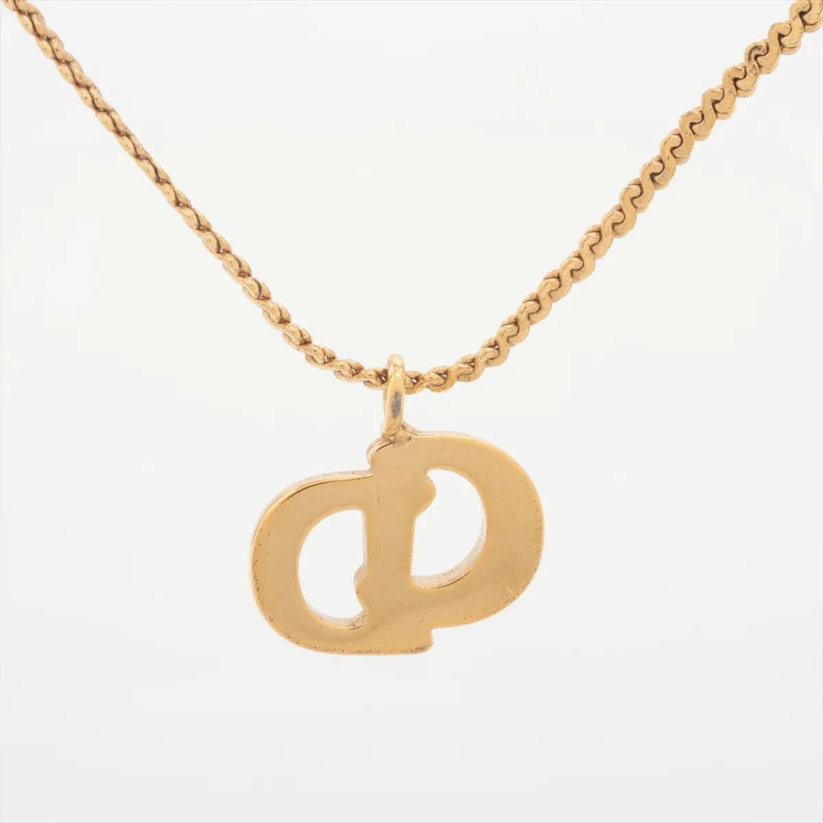 CD logo necklace, GP gold, — view 2