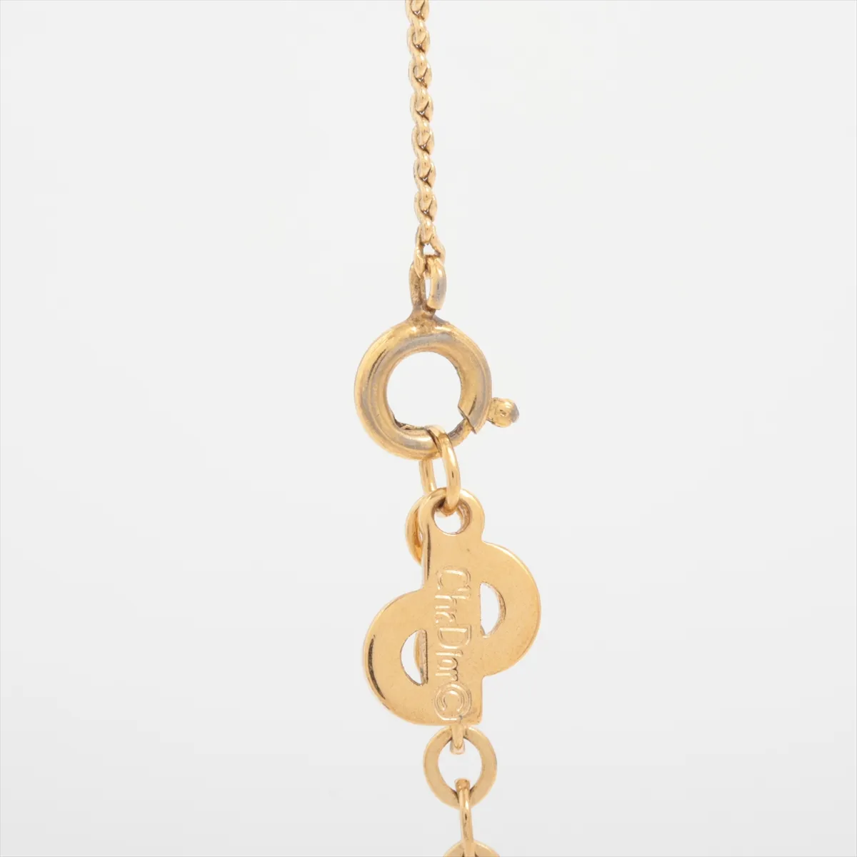 CD logo necklace, GP gold, — view 3