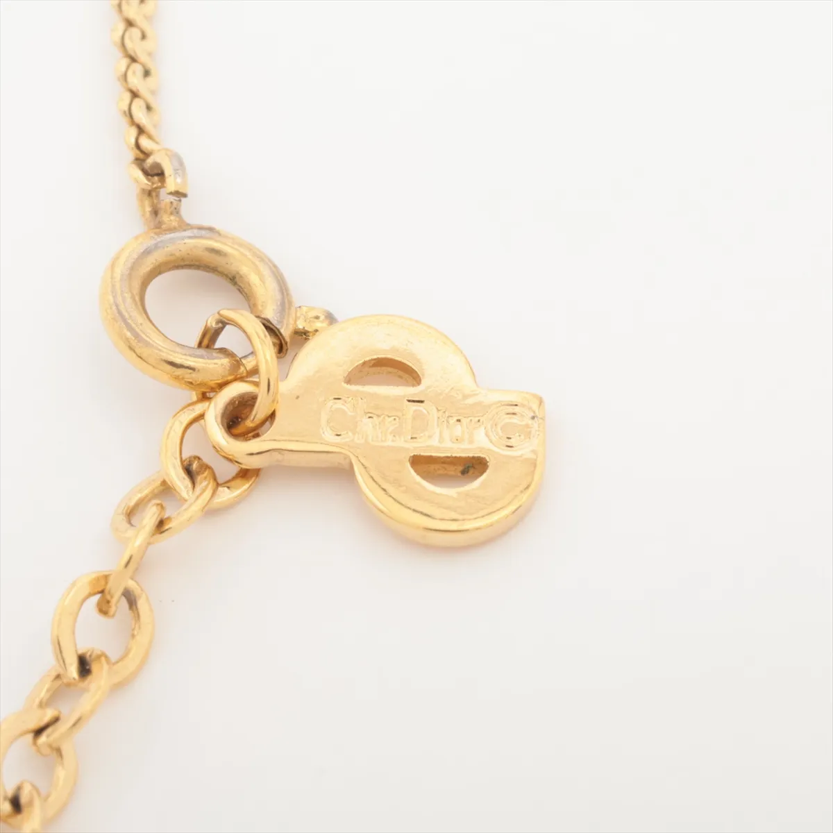 CD logo necklace, GP gold, — view 4
