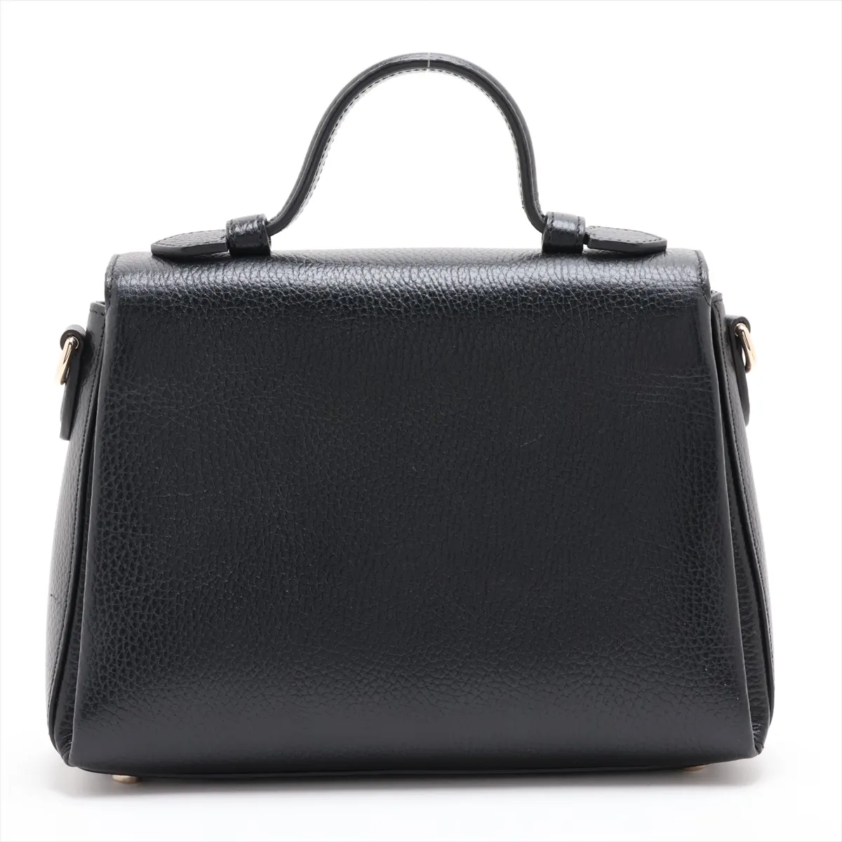 Interlocking G Leather 2-Way Handbag, Black, 510302 (Outlet) — view 2