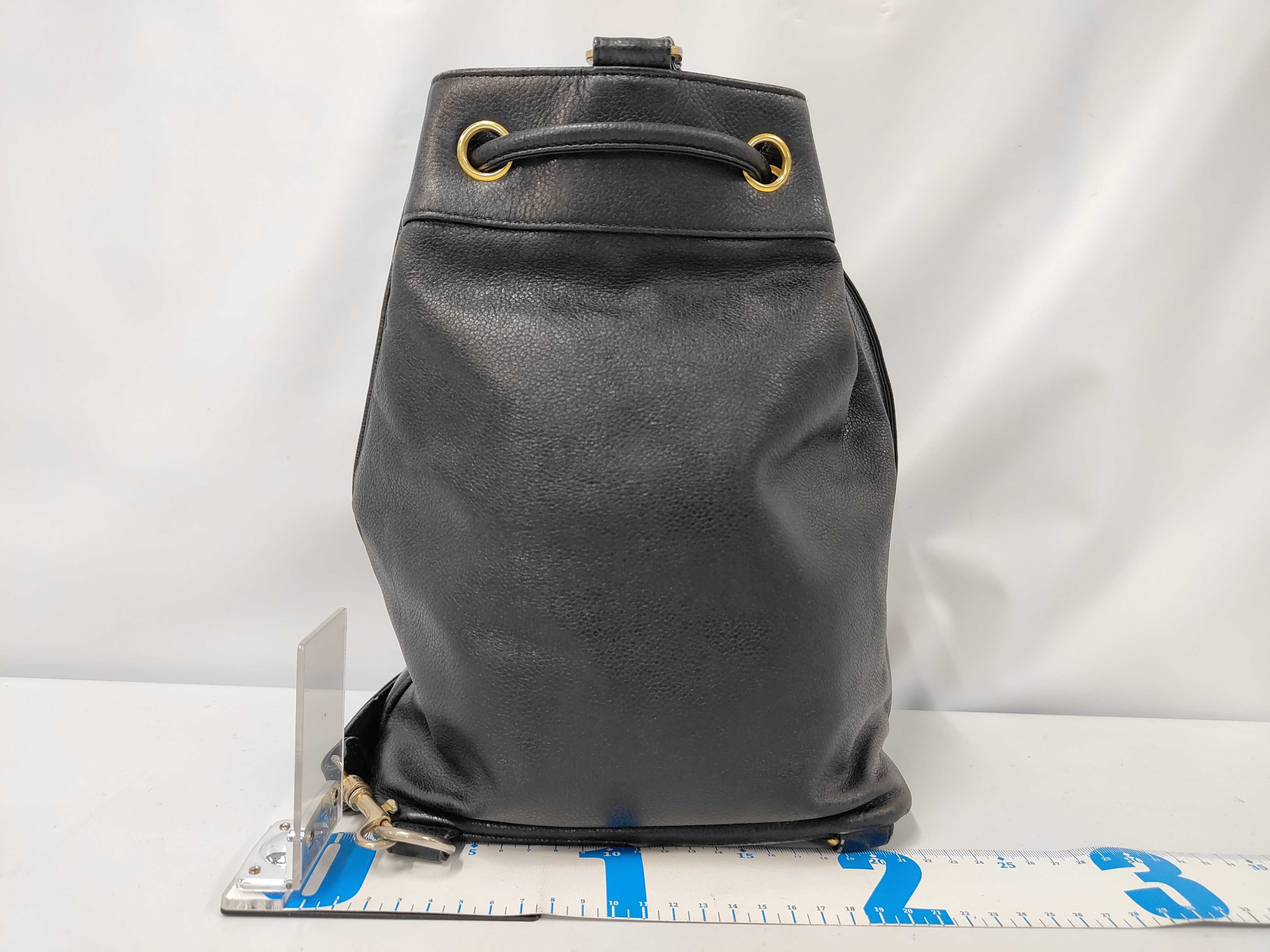 Caviar Skin Black Shoulder Bag — view 2