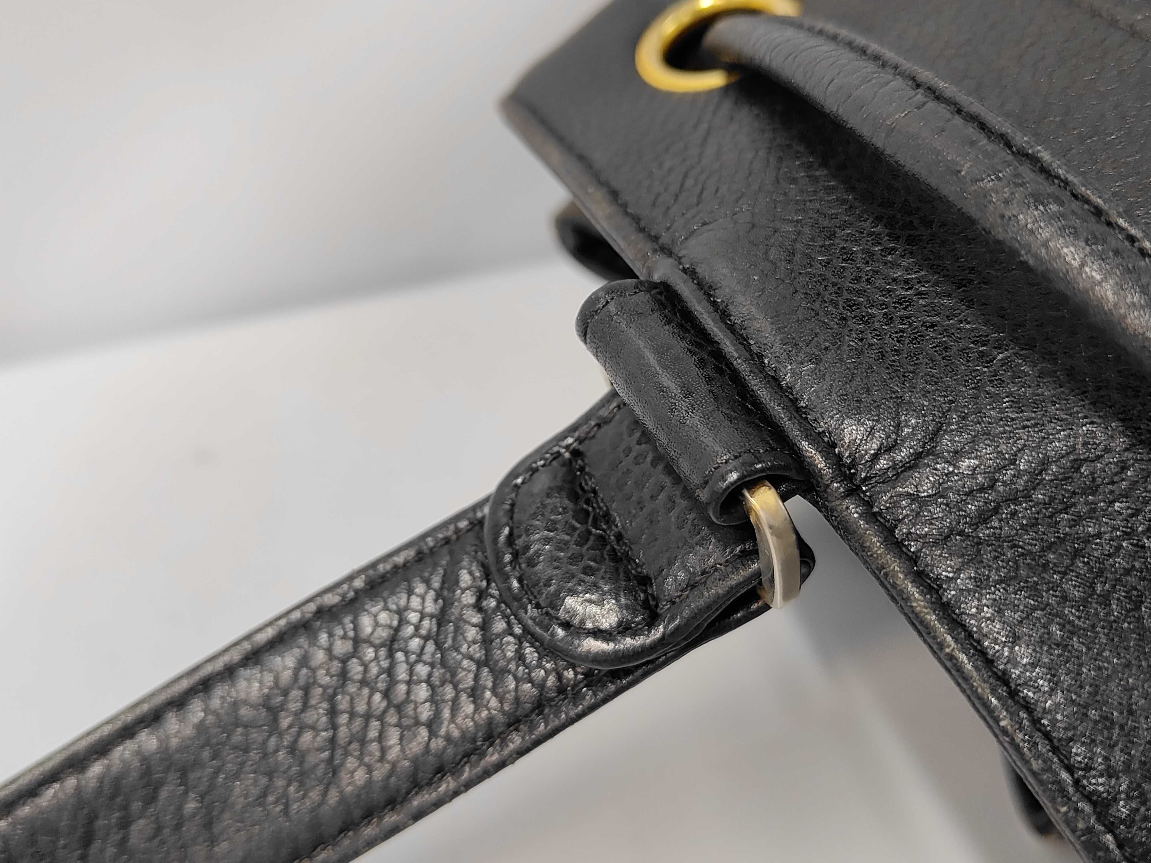 Caviar Skin Black Shoulder Bag — view 6