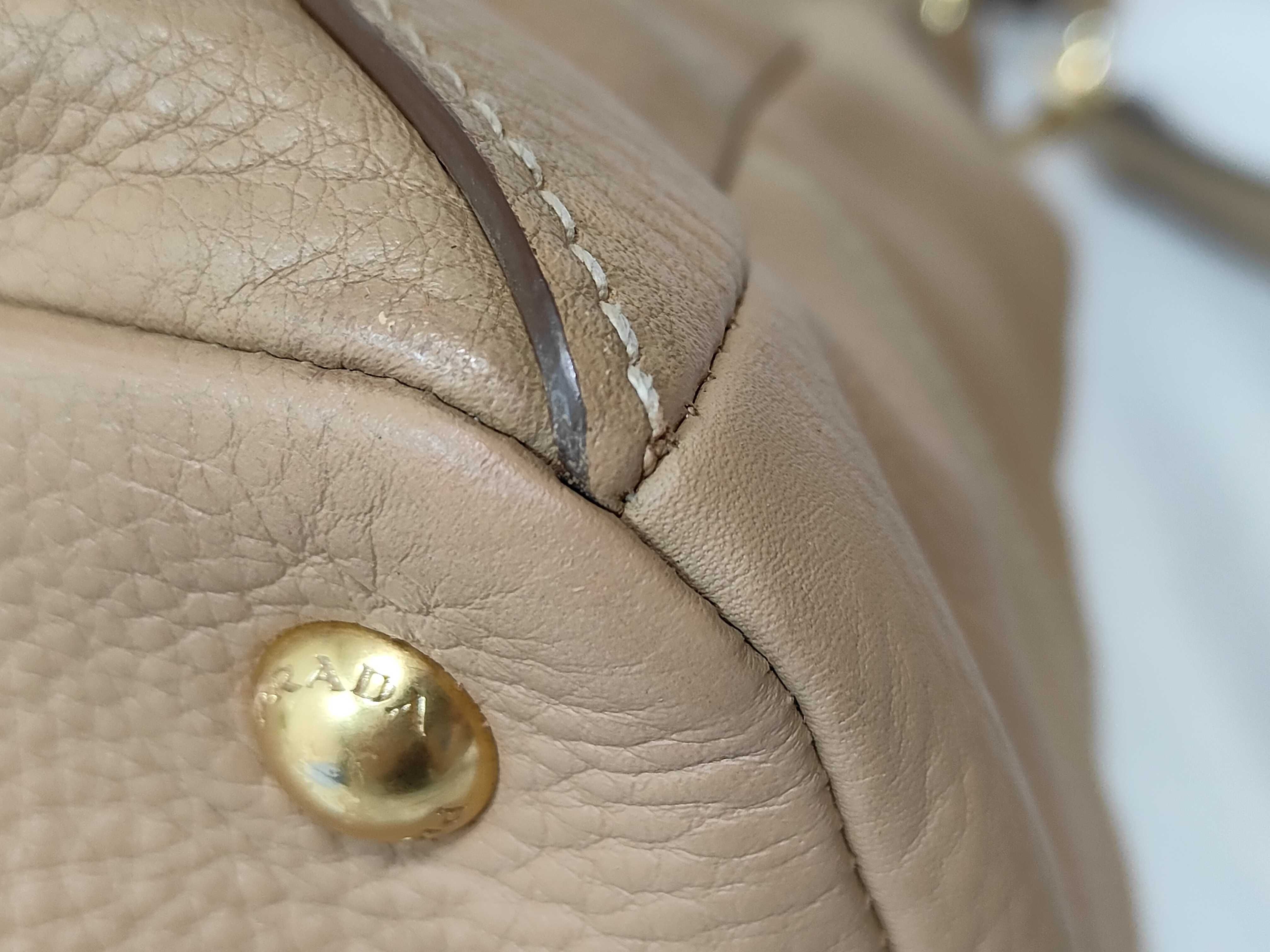 Vitello Daino Shoulder Bag Beige — view 6