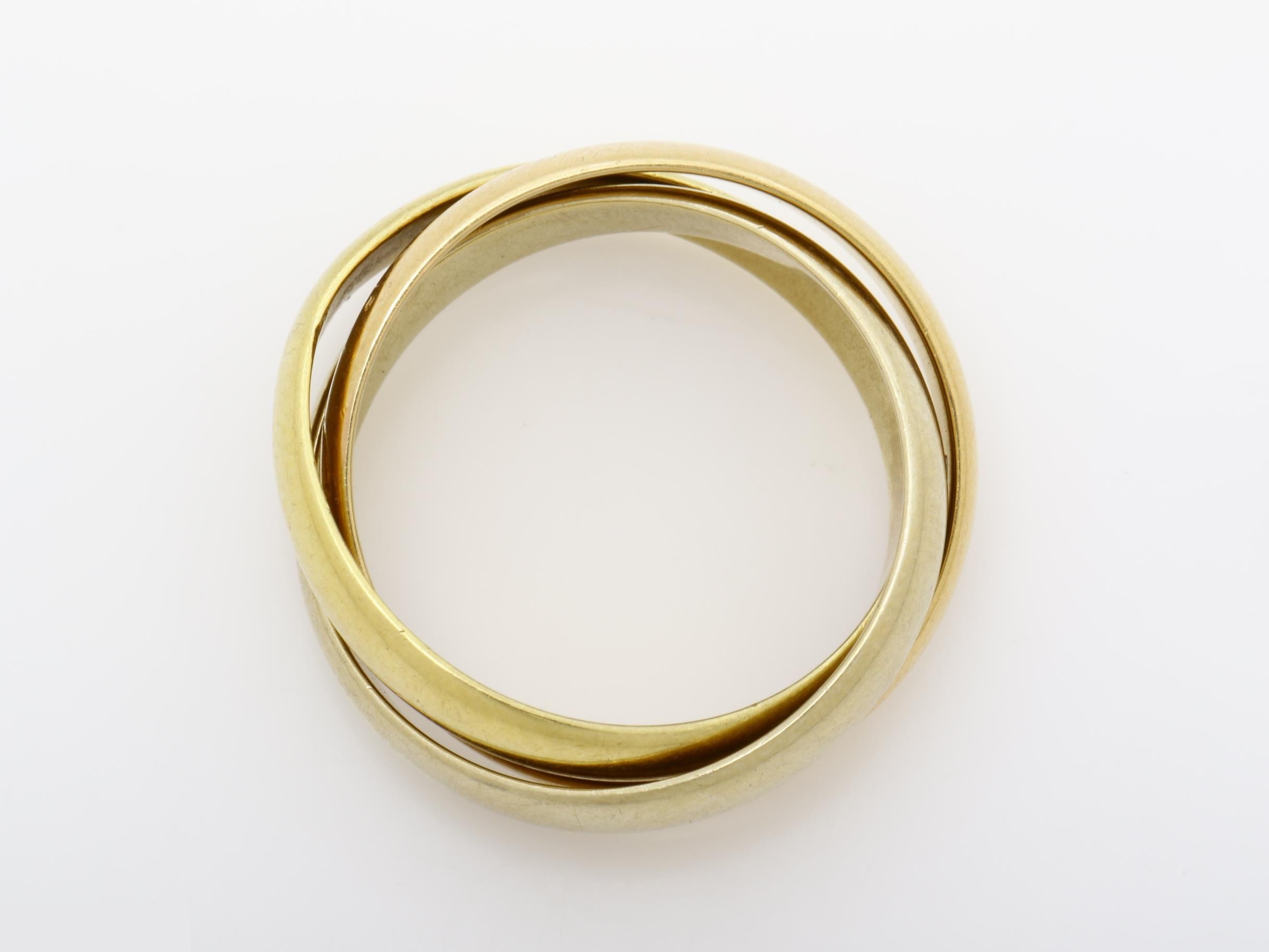 Trinity (precious metal) ring, 750, 6.7g, size #9 — view 5