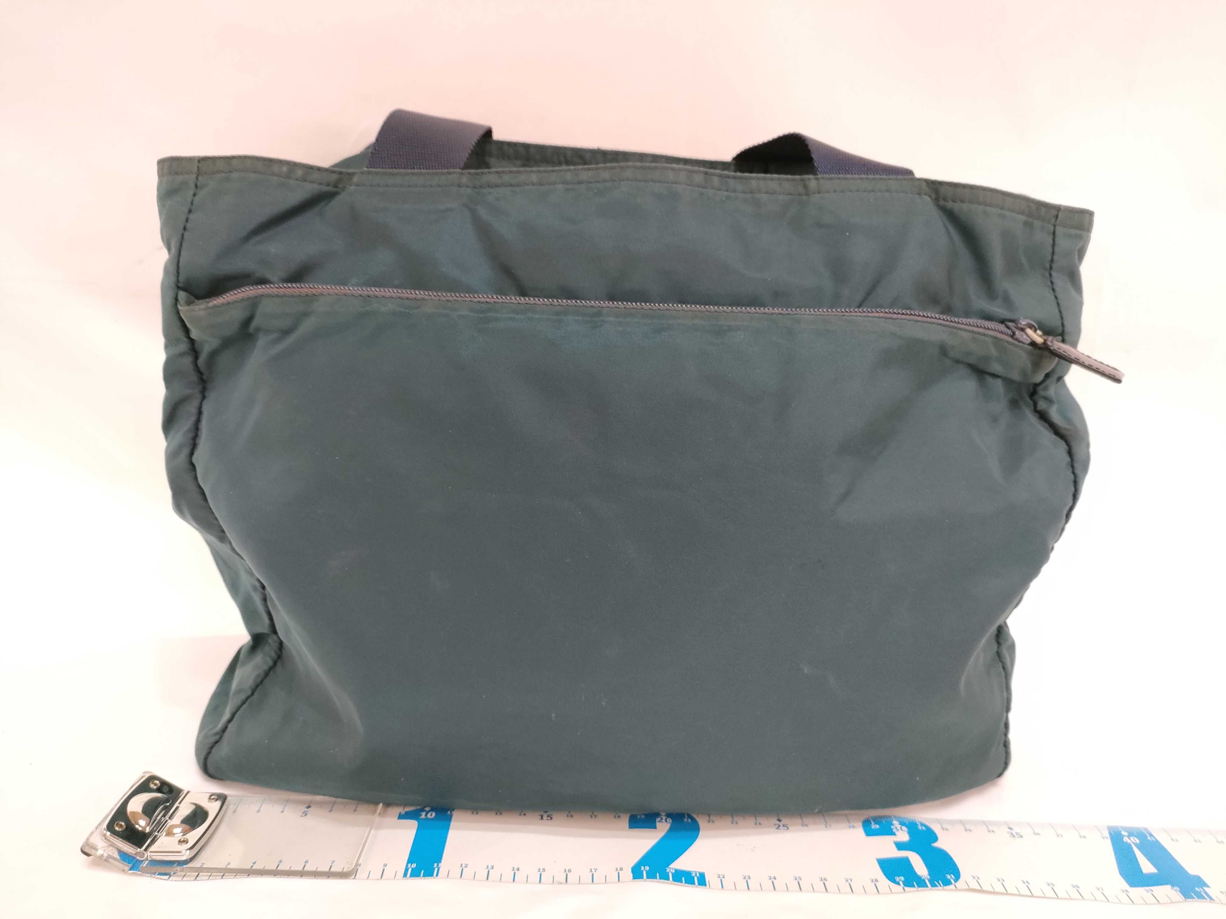 Nylon Prada Triangle Logo Nylon Tote Bag — view 2