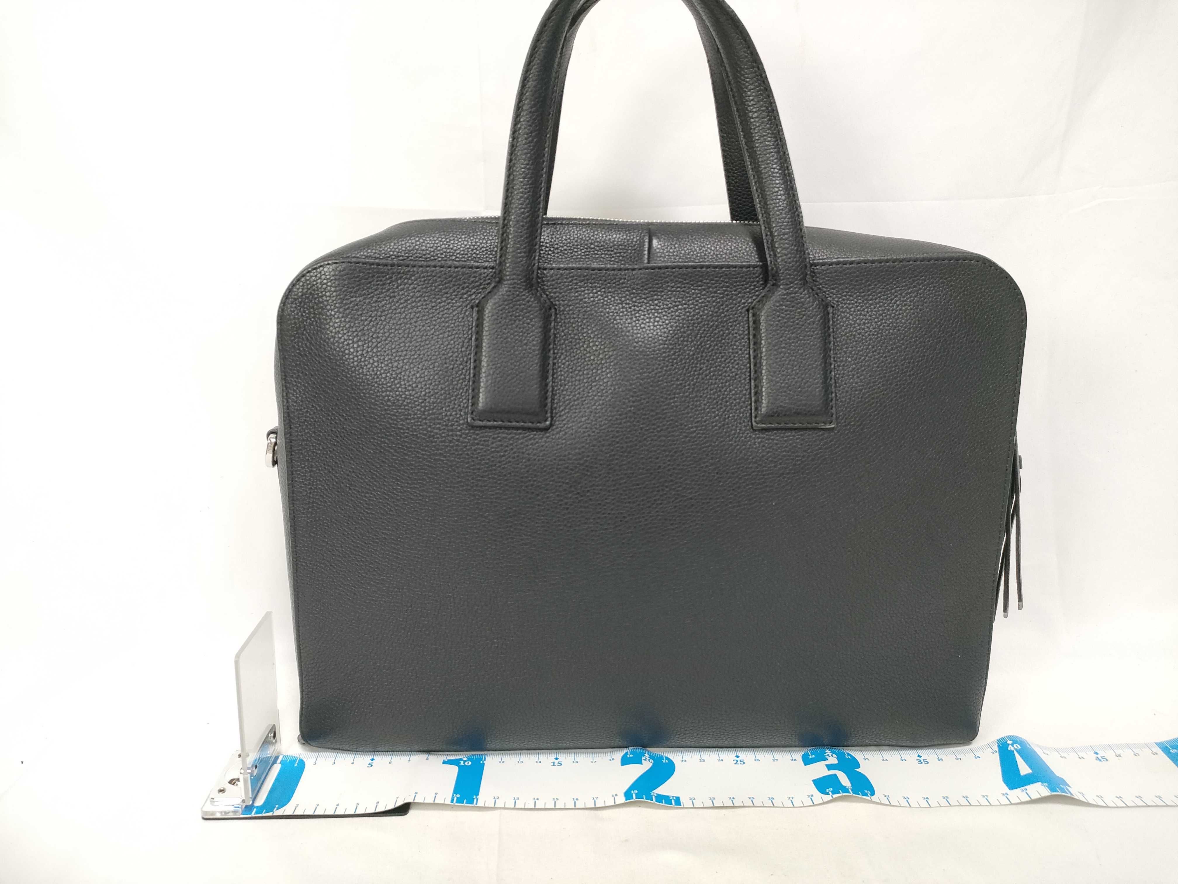 Goya Slim Leather 2-Way Business Bag, Black — view 2