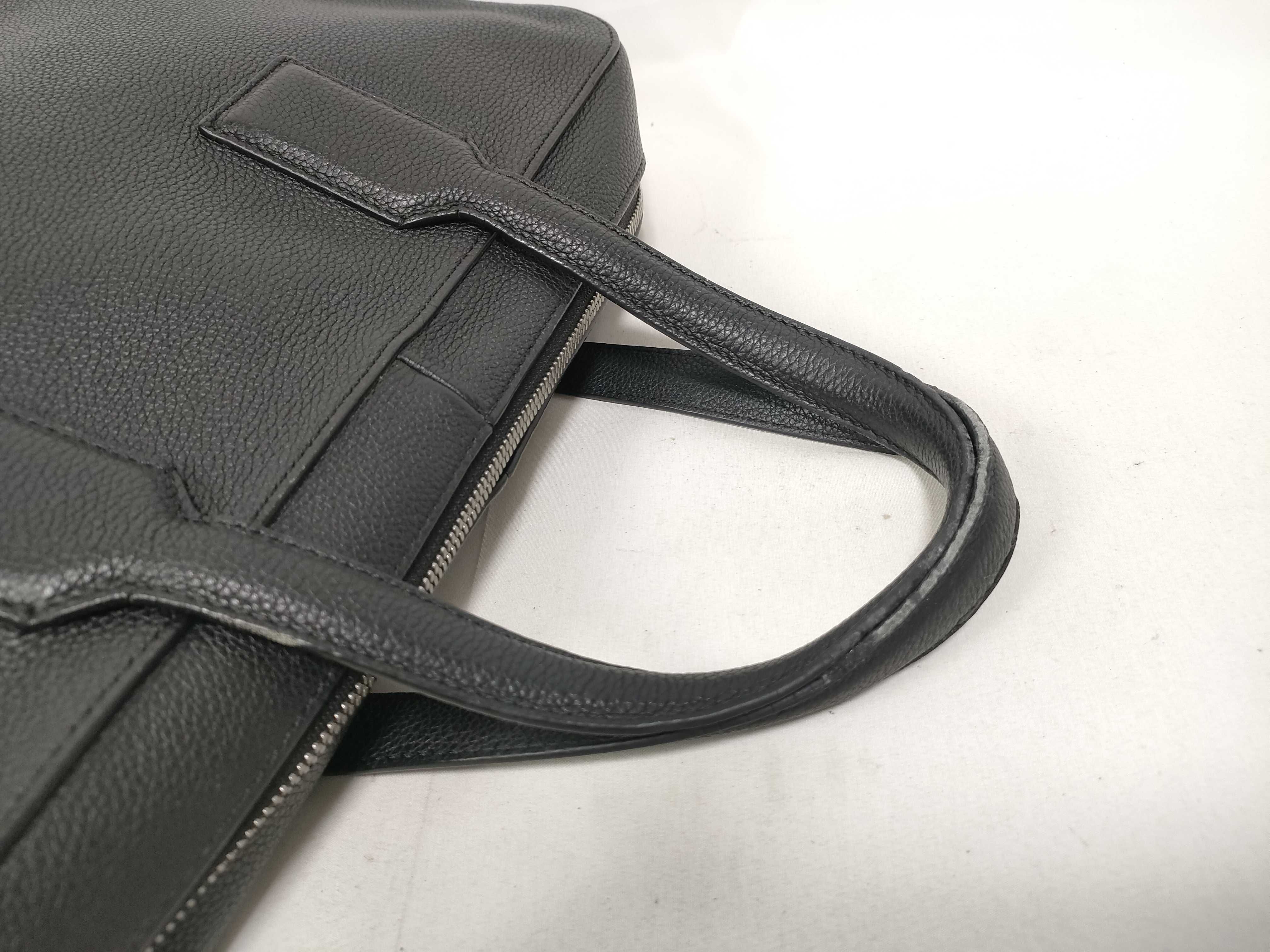 Goya Slim Leather 2-Way Business Bag, Black — view 11