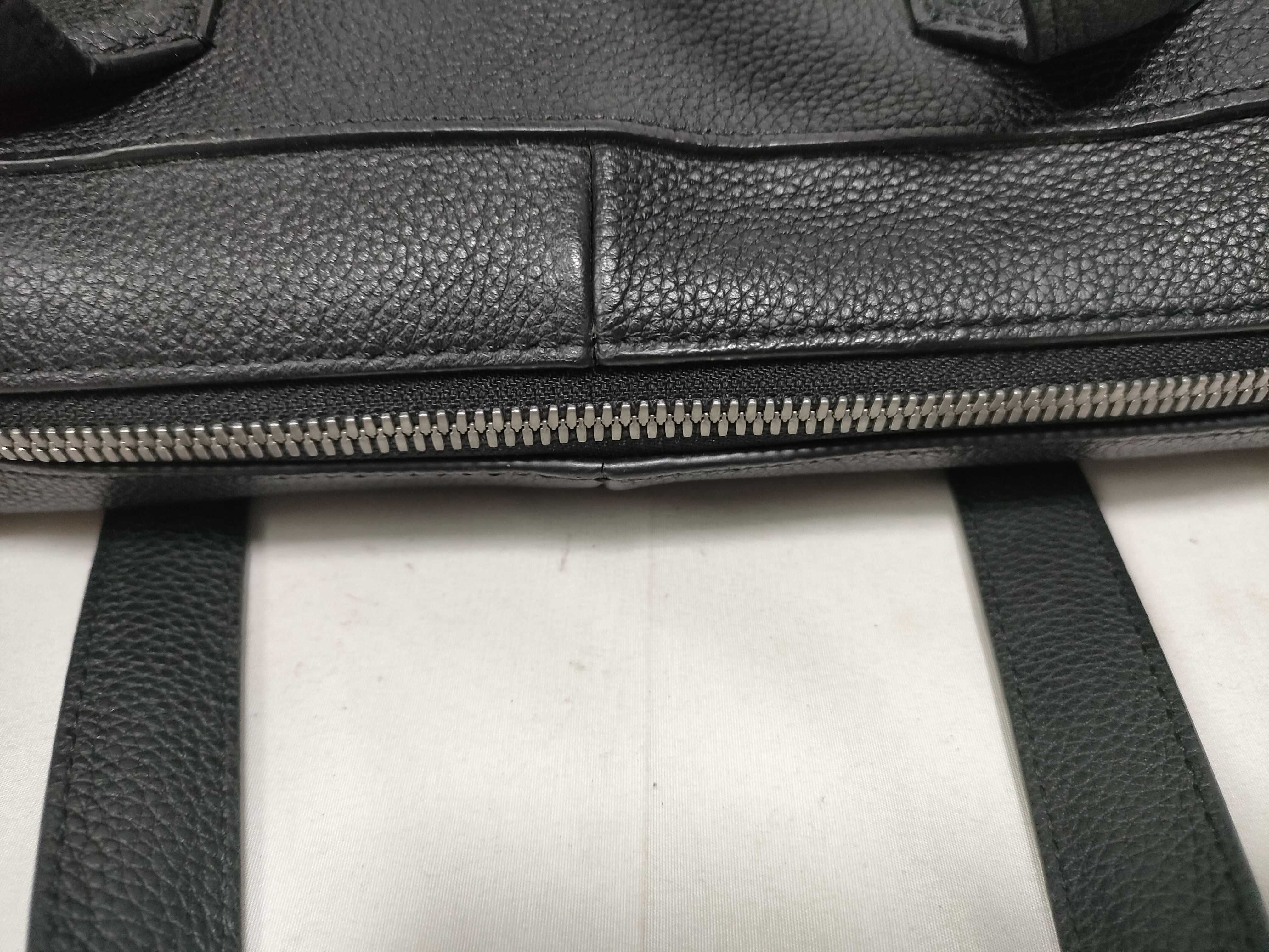 Goya Slim Leather 2-Way Business Bag, Black — view 13