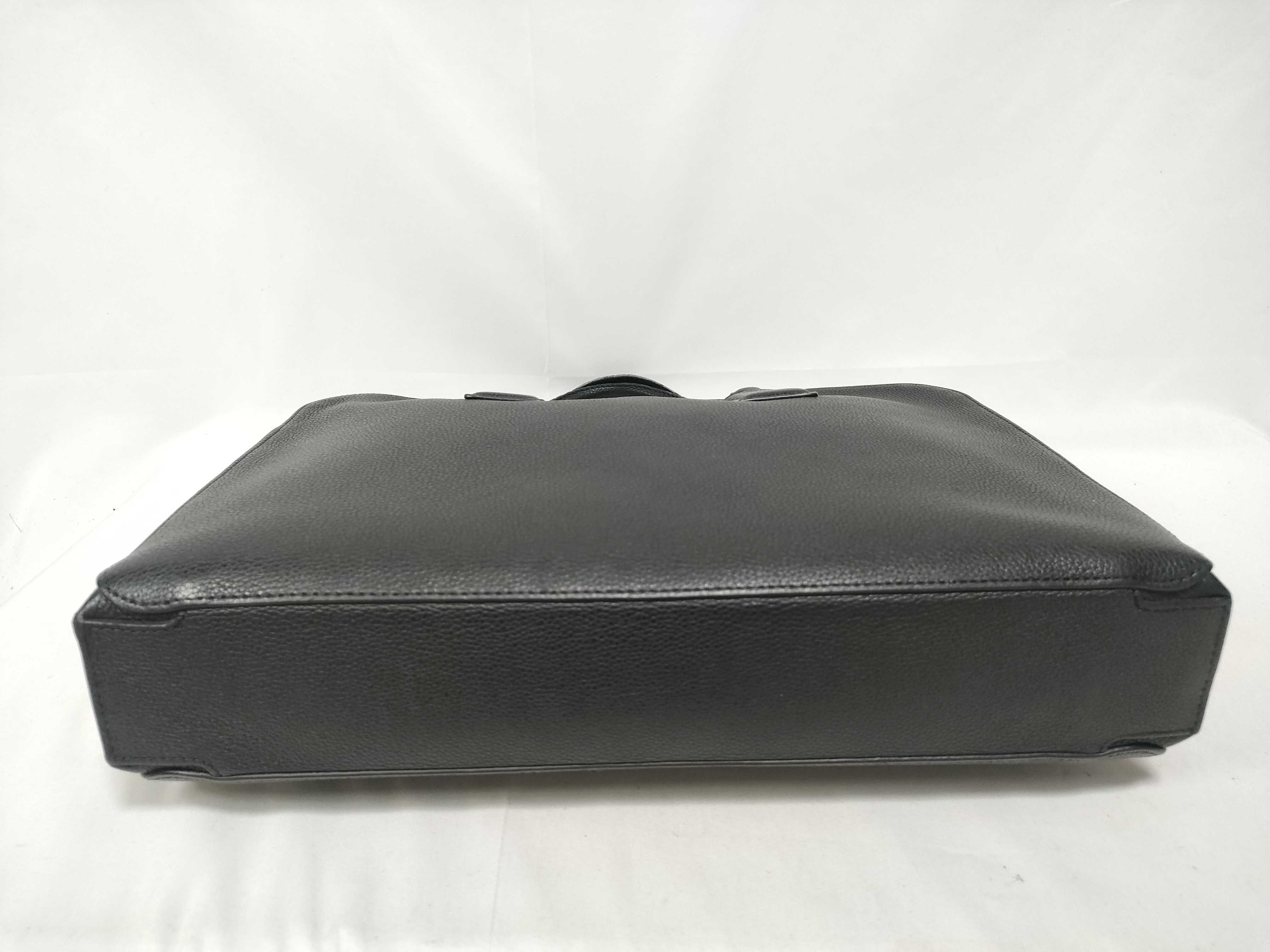 Goya Slim Leather 2-Way Business Bag, Black — view 3