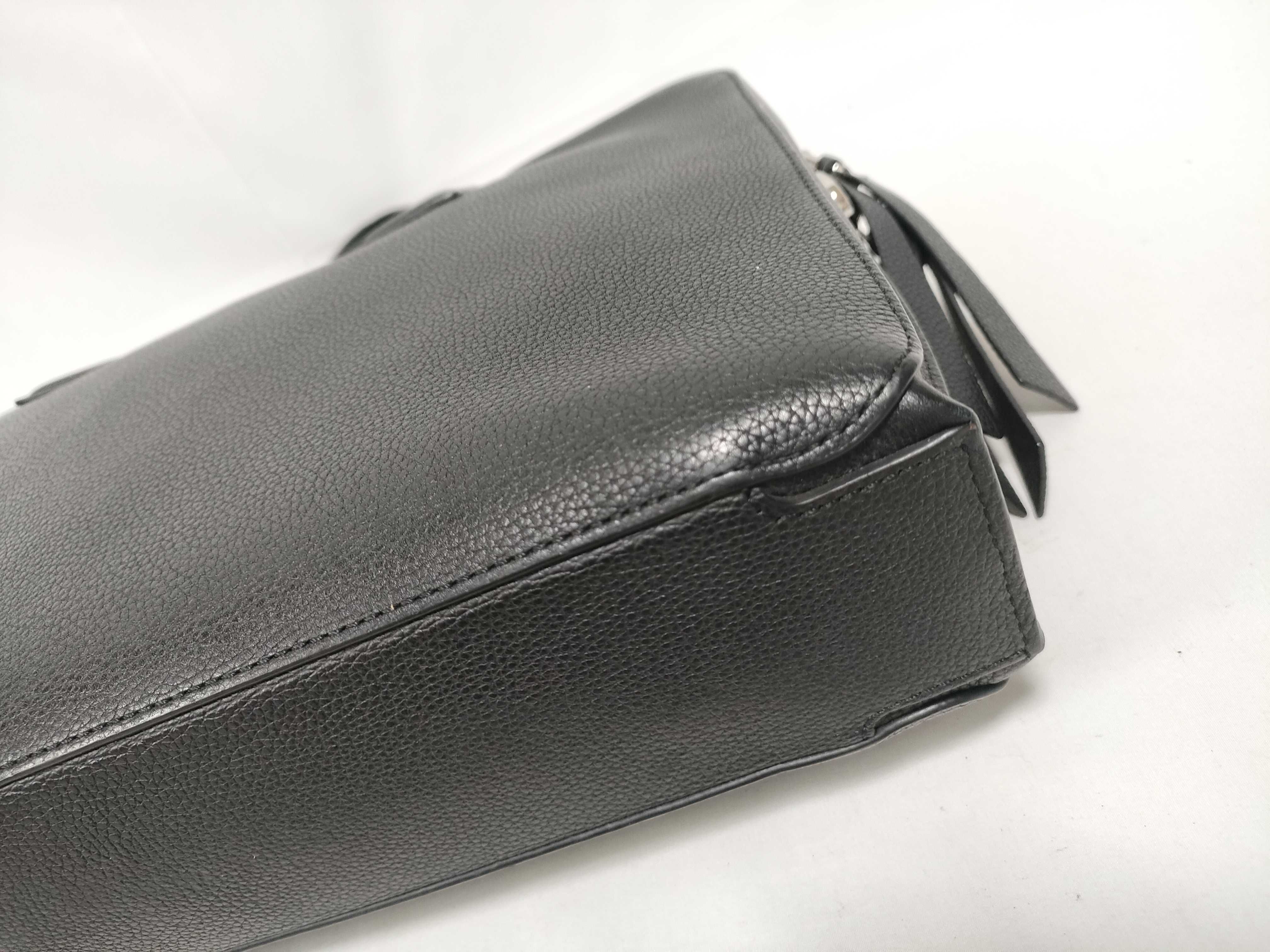 Goya Slim Leather 2-Way Business Bag, Black — view 4